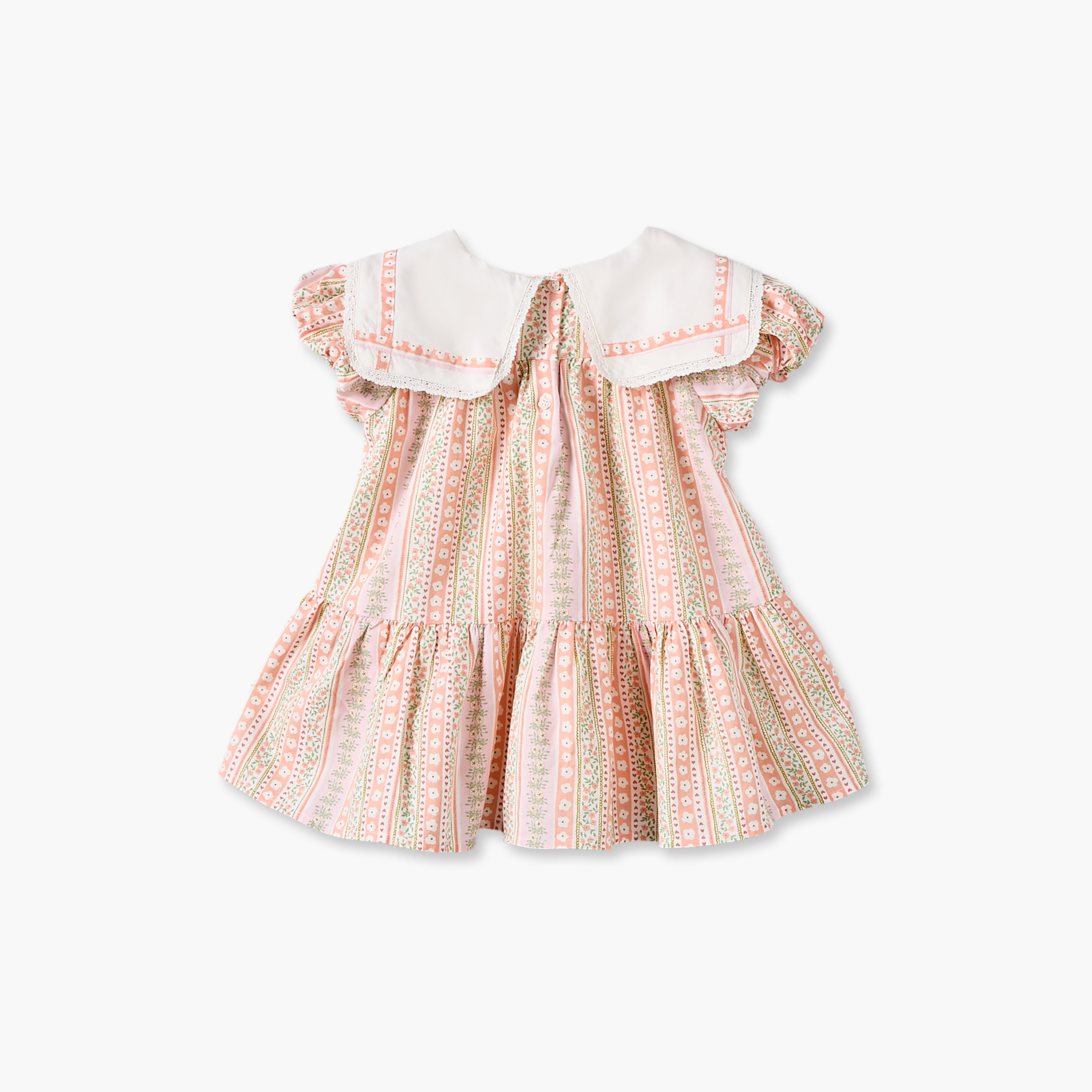 فستان بطول الركبة بياقة مستديرة وأكمام قصيرة مع شورت داخلي بطبعة زهور من جونيورز-baby-girls-clothing-dressesandjumpsuits-image-5