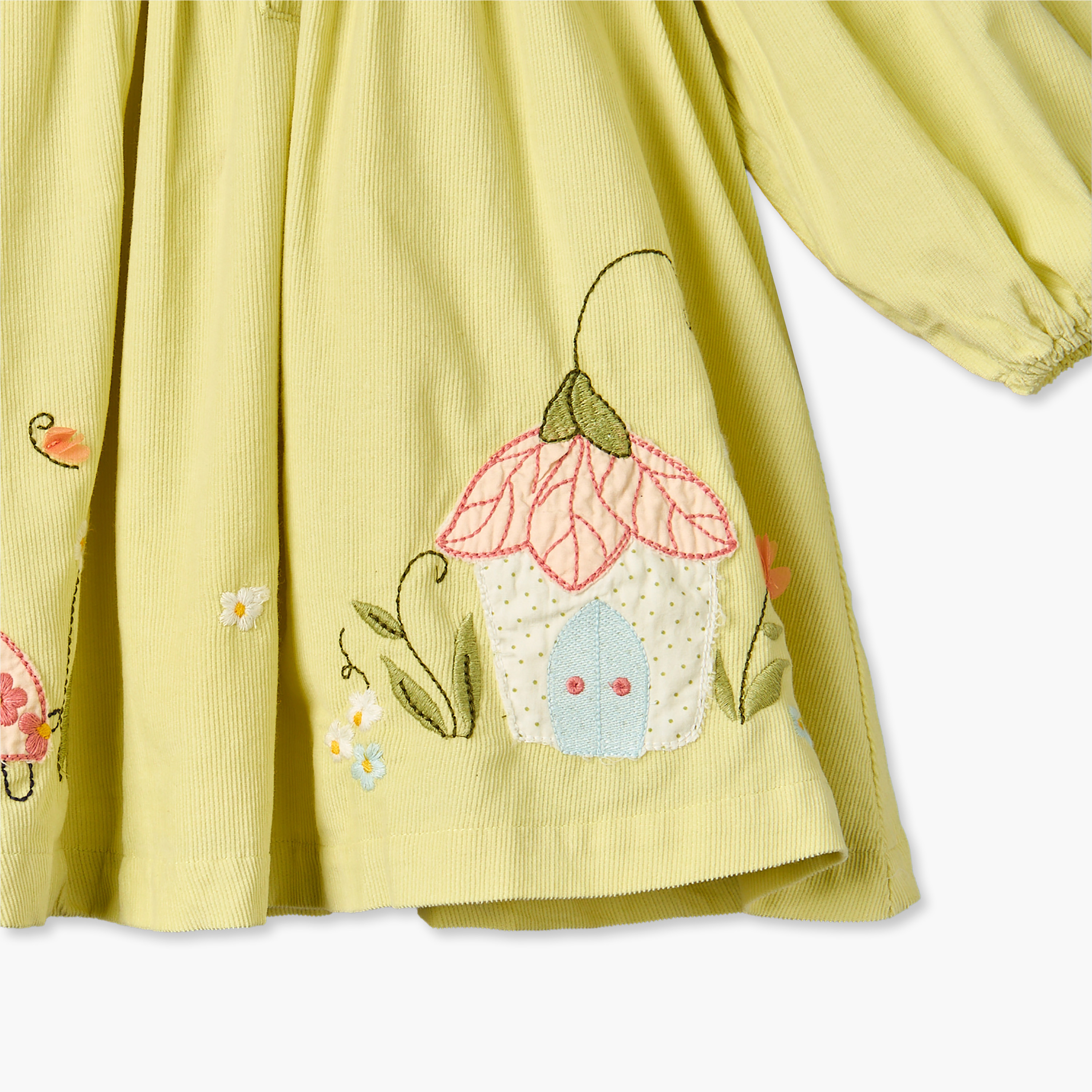 Juniors Peter Pan Collar Long Sleeves Knee Length A-line Dress with Bloomers-baby-girls-clothing-dressesandjumpsuits-image-8