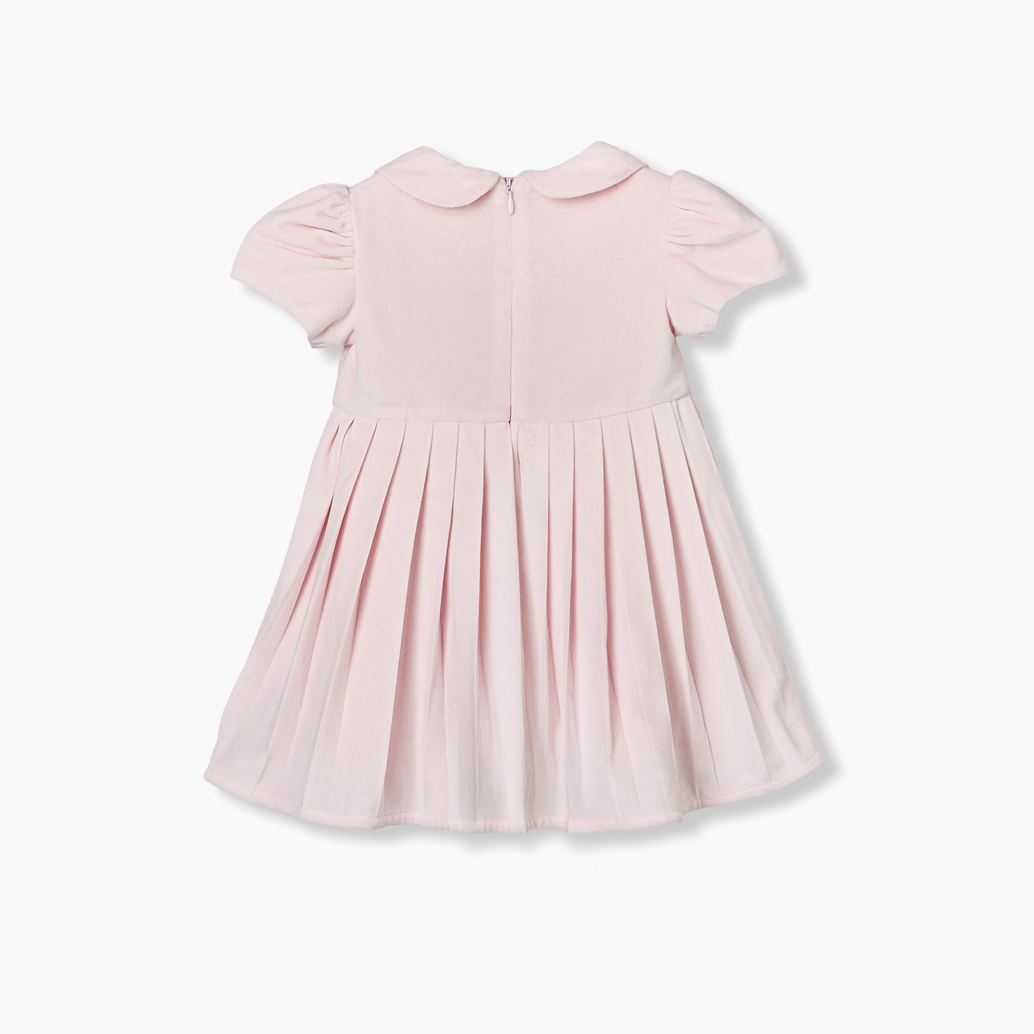 فستان طول الركبة بياقة بيتر بان وأكمام قصيرة مع شريطة شعر من جونيورز-baby-girls-clothing-dressesandjumpsuits-image-4