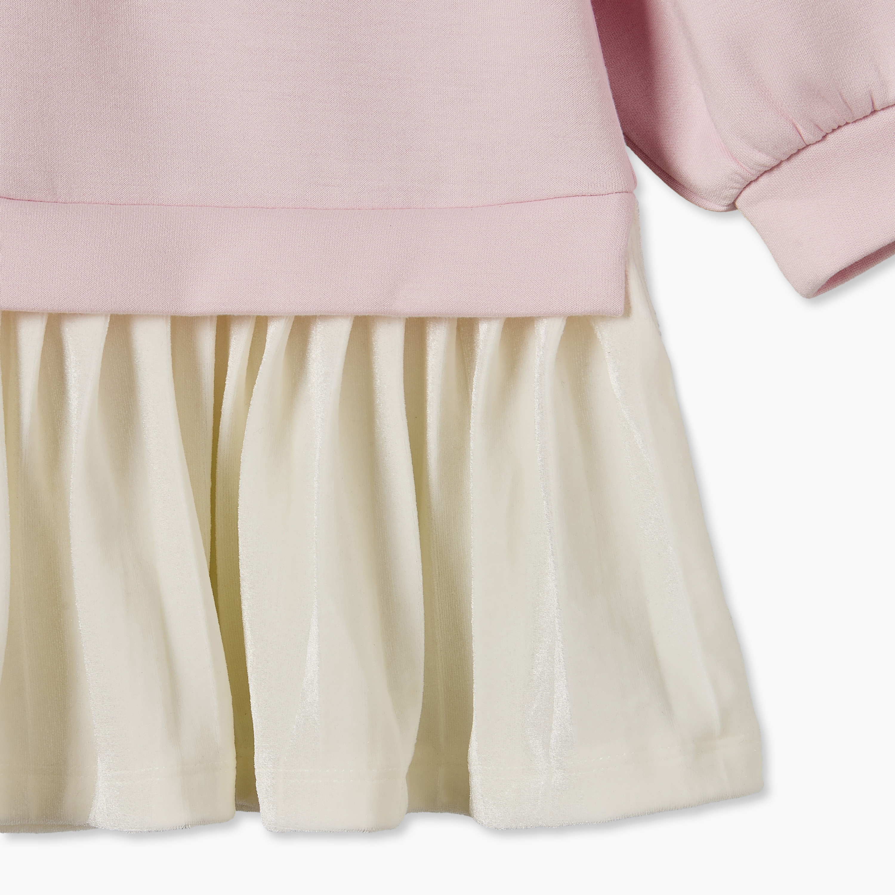 Juniors Peter Pan Collar Long Sleeves Knee Length A-line Dress with Bunny Print-baby-girls-clothing-dressesandjumpsuits-image-5