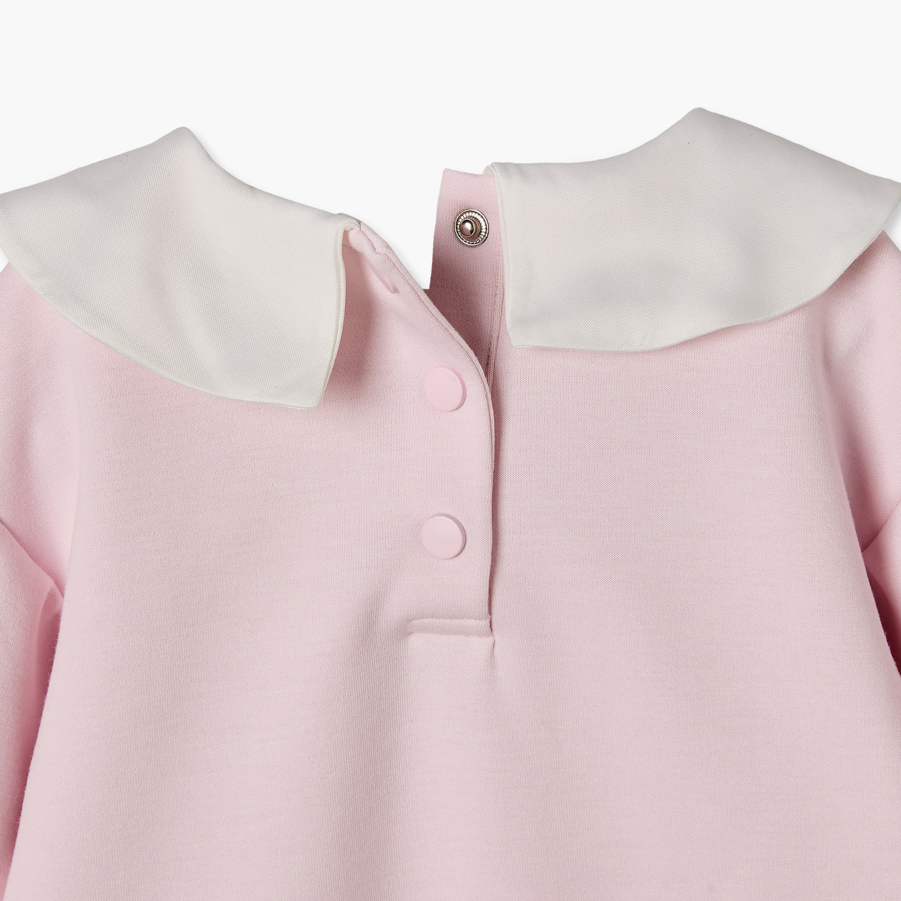 Juniors Peter Pan Collar Long Sleeves Knee Length A-line Dress with Bunny Print-baby-girls-clothing-dressesandjumpsuits-image-6