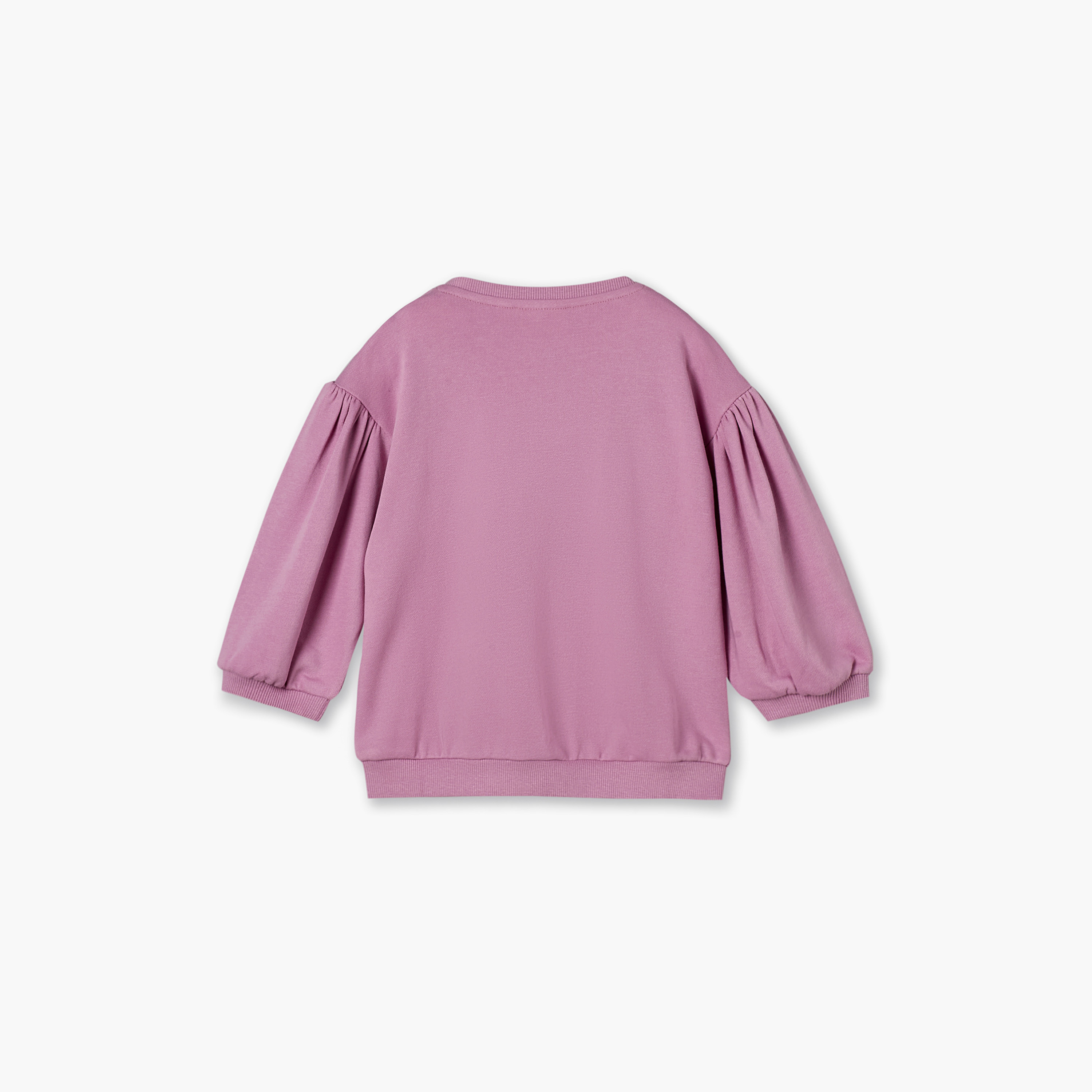 Juniors Floral Applique Sweatshirt with Long Sleeves-baby-girls-clothing-winterwear-sweatshirts-image-3