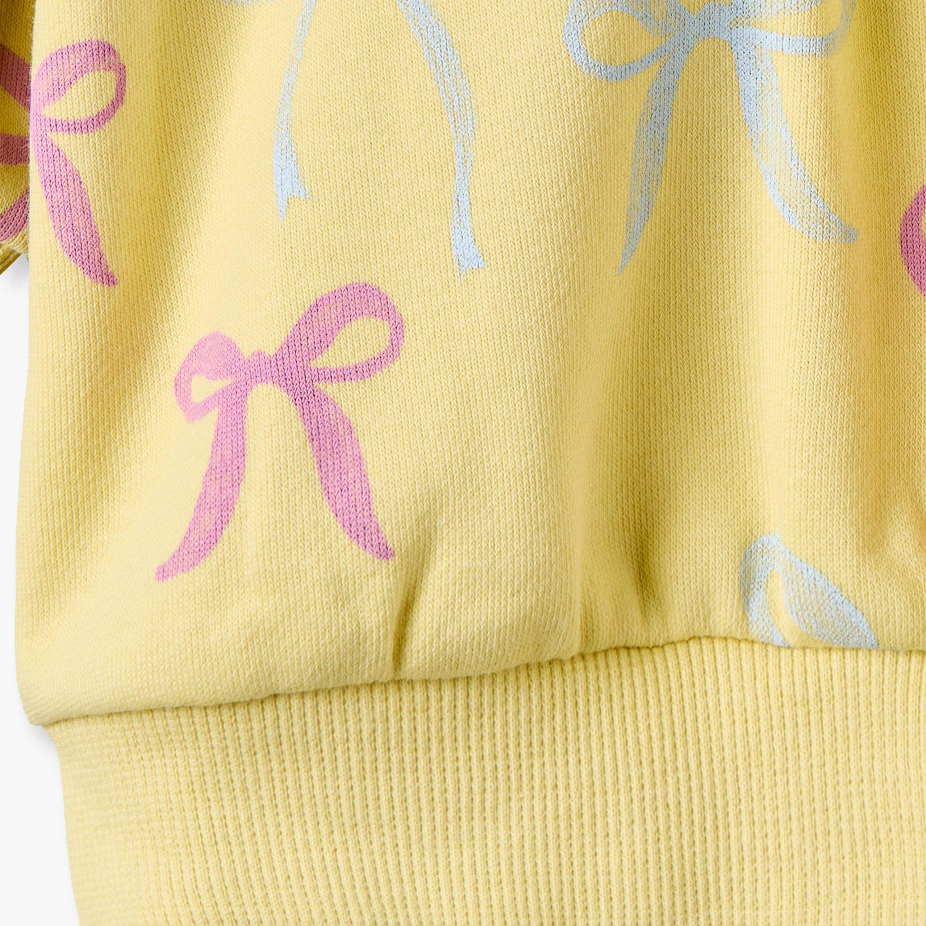 Juniors Bow Print Sweatshirt with Ruffled Sleeves-baby-girls-clothing-sweatshirts-image-5