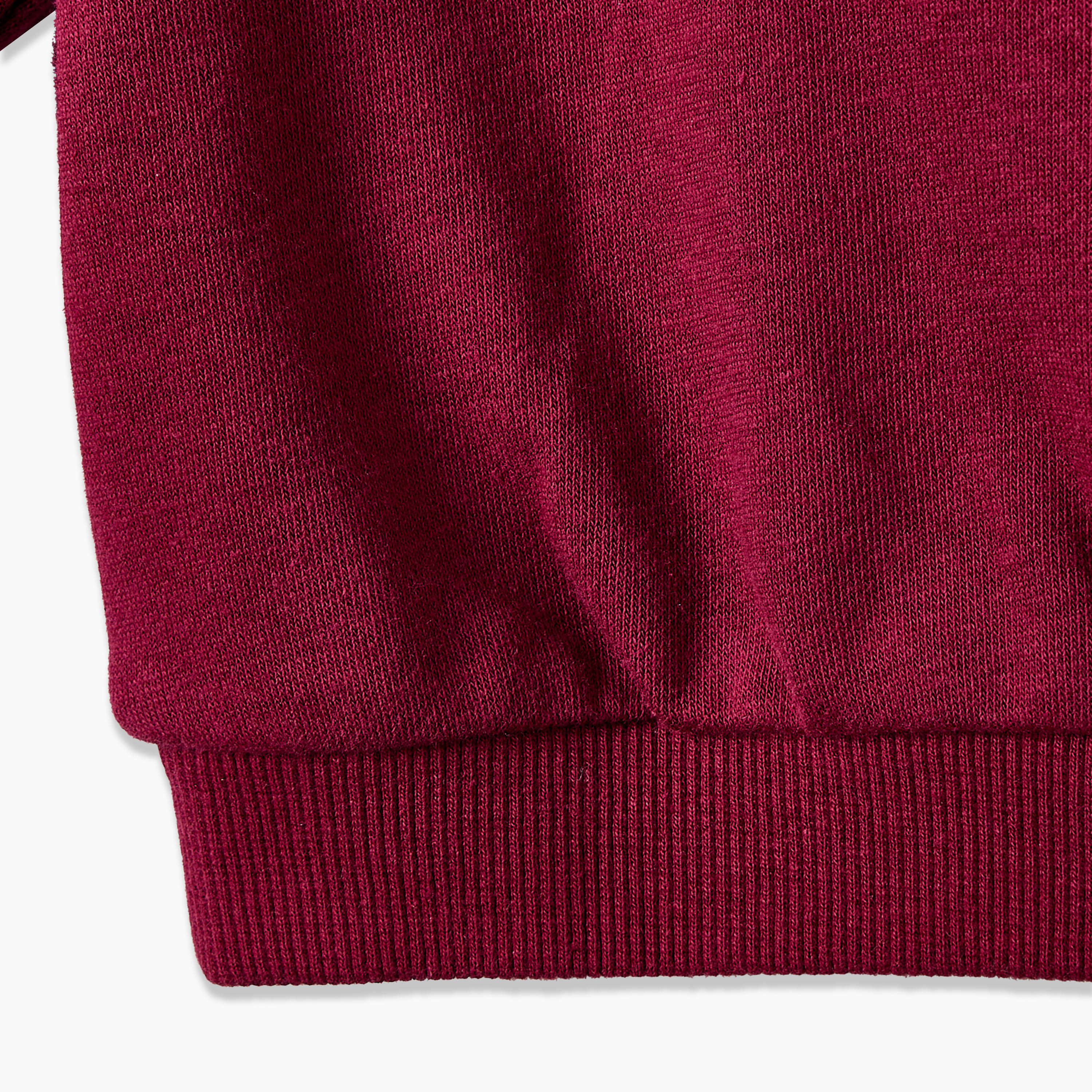 Juniors Crew Neck Sweatshirt with Heart Embroidery-baby-girls-clothing-winterwear-sweatshirts-image-4