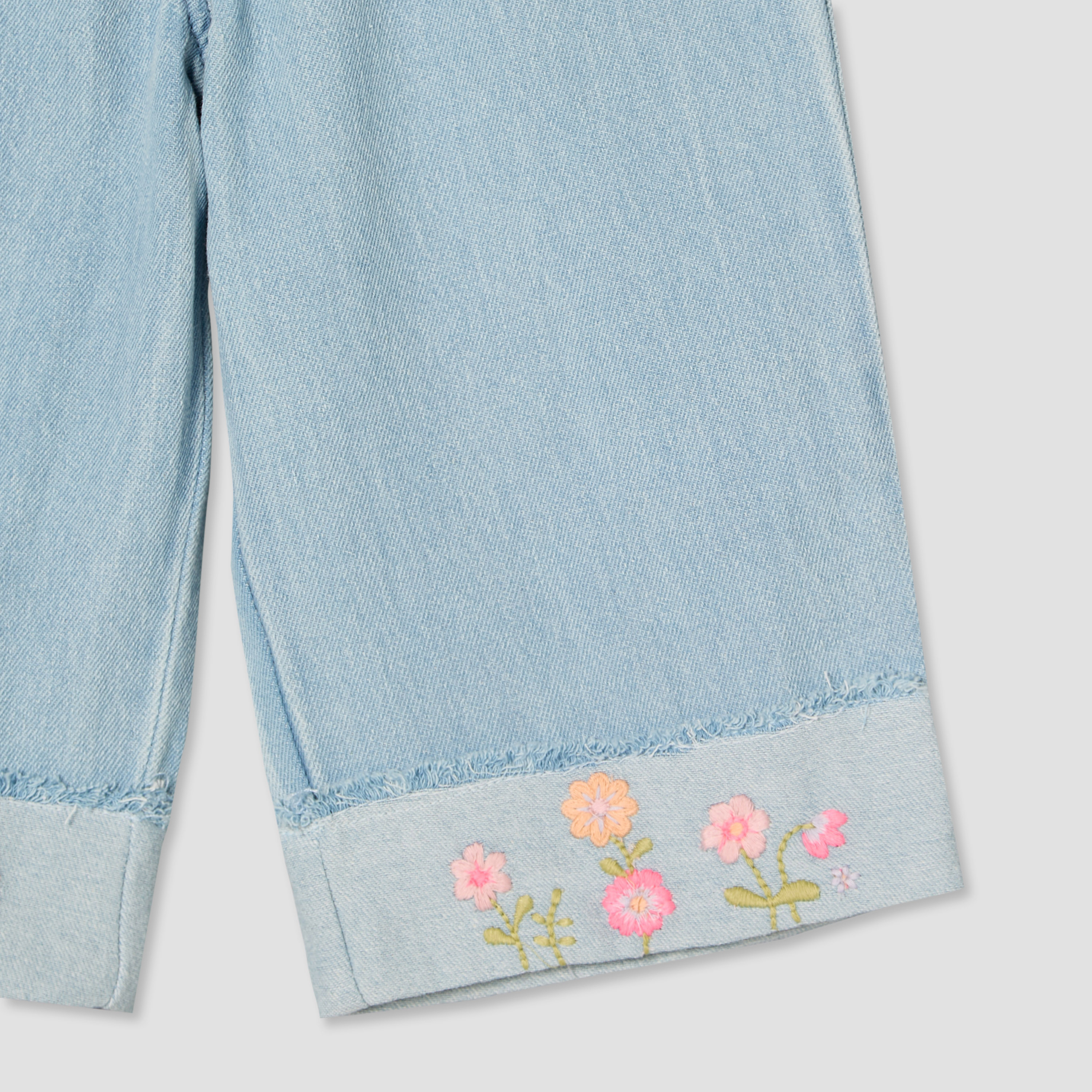 Juniors Round Neck Long Sleeves Top and Jeans Set with Embroidery-baby-girls-clothing-setsandcoords-image-10