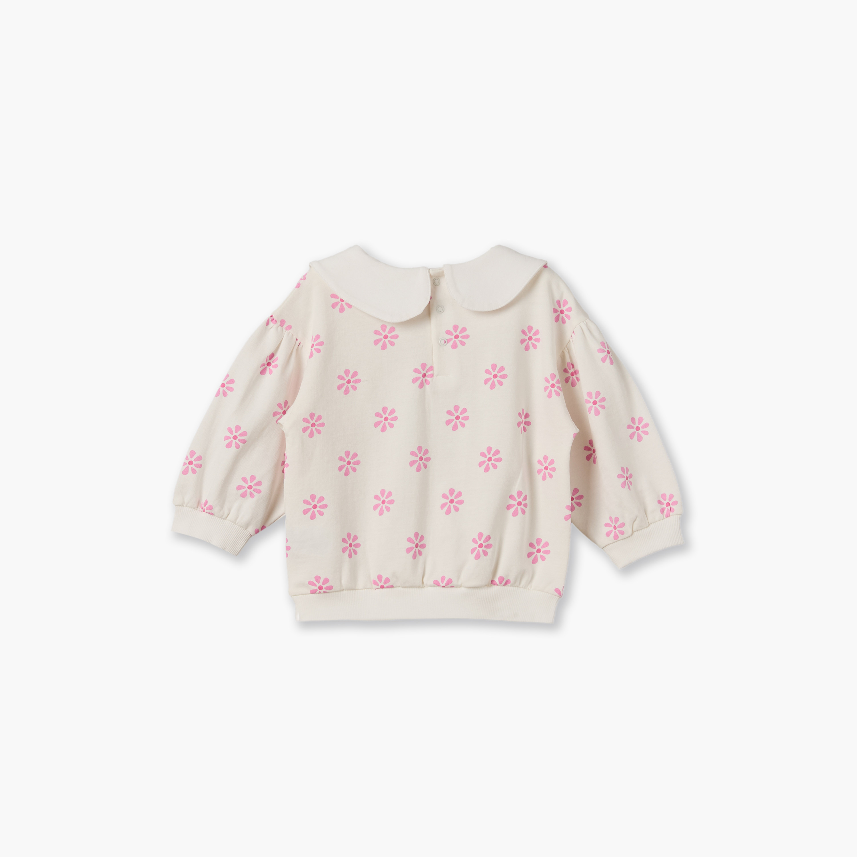 Juniors Peter Pan Collar Long Sleeves Sweatshirt and Leggings Set with Bunny Print-baby-girls-clothing-setsandcoords-image-5