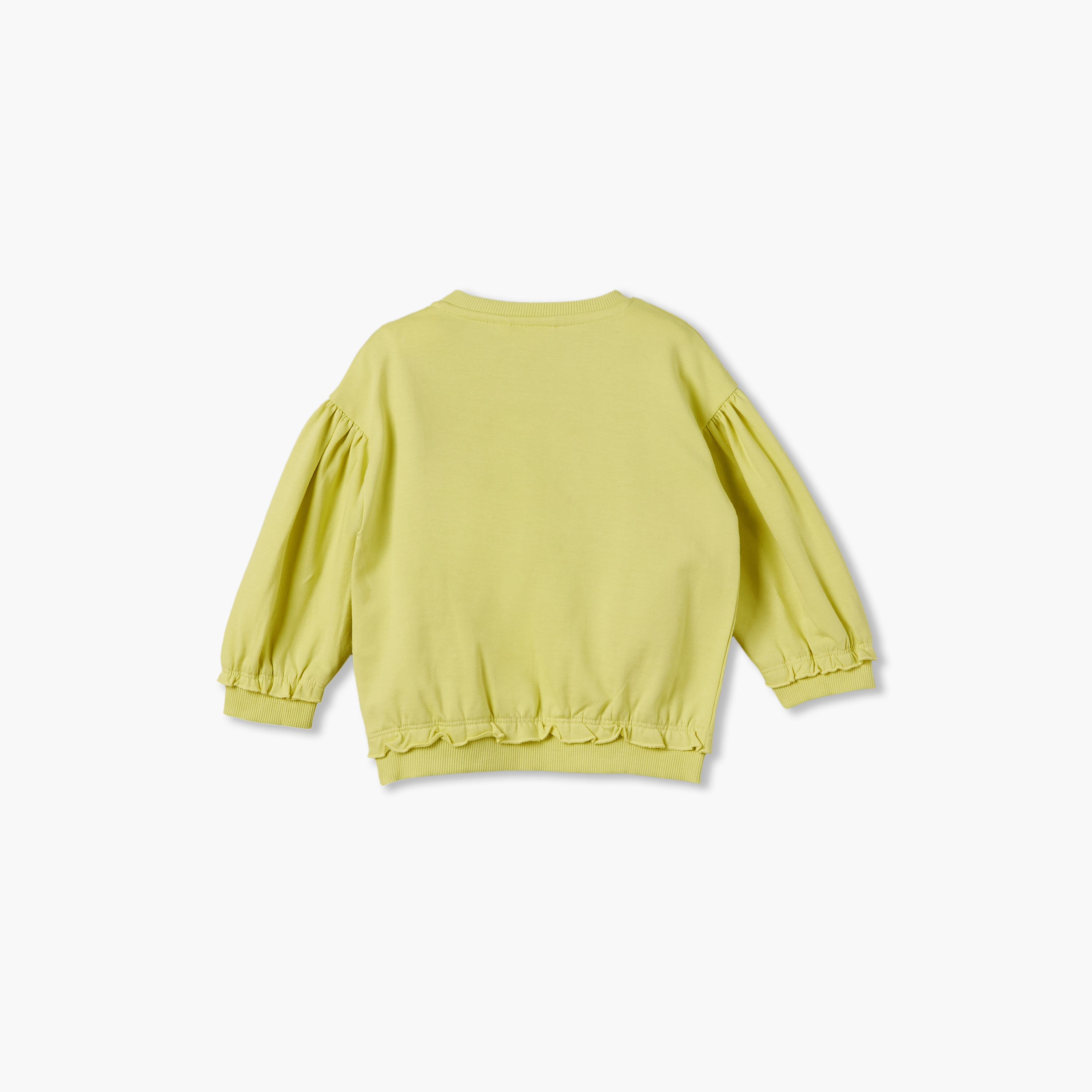 طقم سويت شيرت بأكمام طويلة ورقبة دائرية وبنطلون رياضي مزين بتطريزات زهرية من جونيورز-baby-girls-clothing-setsandcoords-image-5