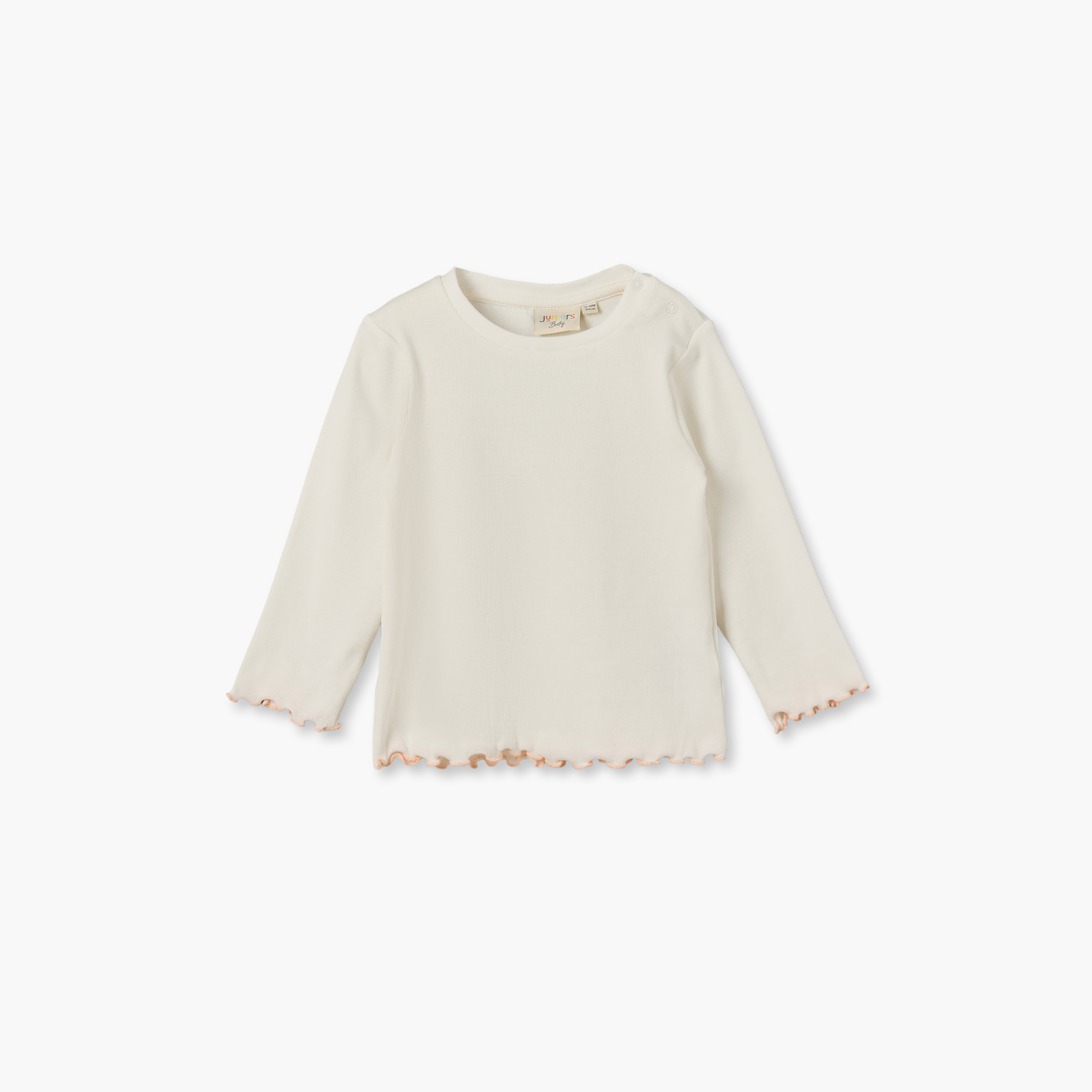 Juniors Crew Neck Long Sleeves T-shirt and Dungaree Set with Applique Accent-baby-girls-clothing-setsandcoords-image-4