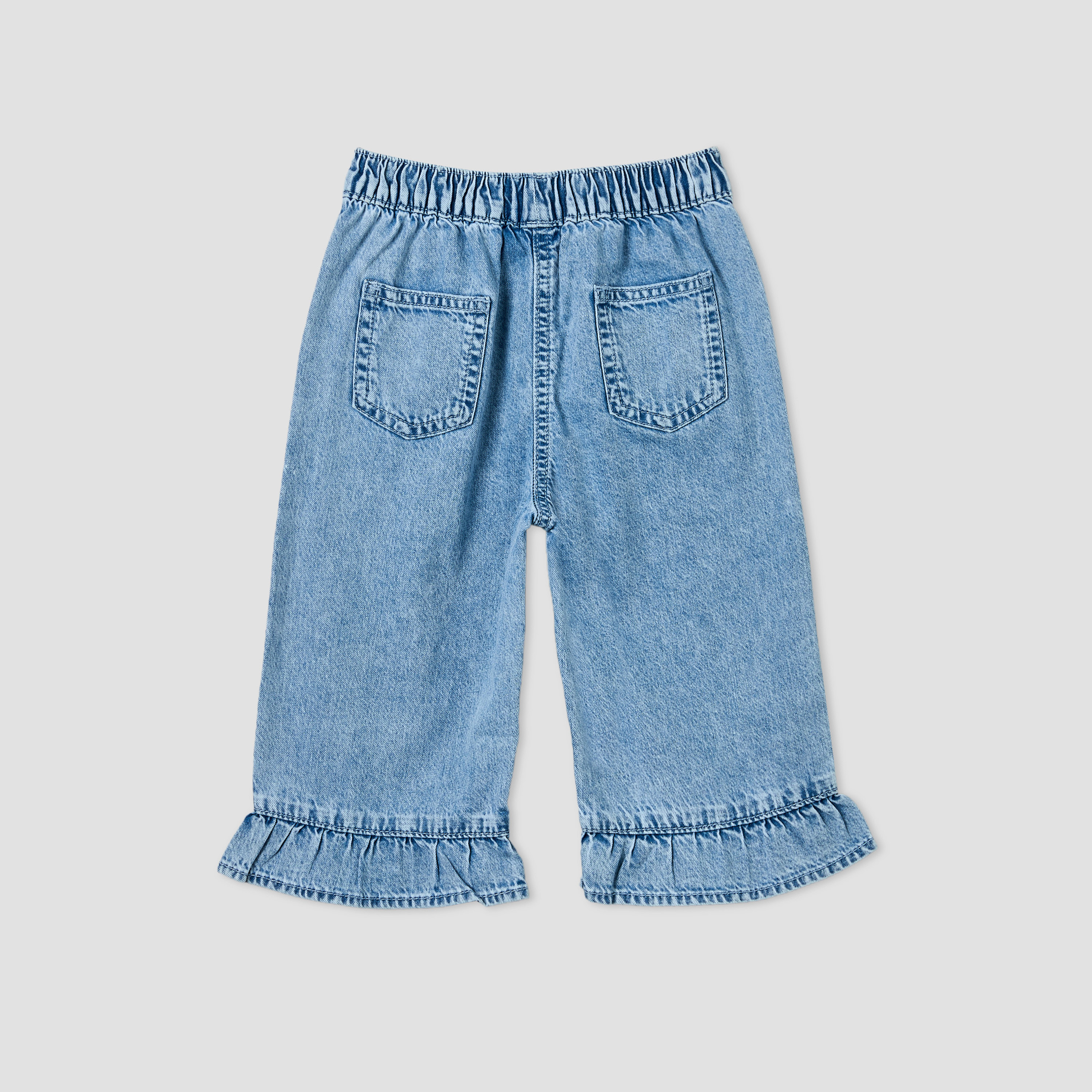 Juniors Jeans with Embroidery, Elasticated Waistband-baby-girls-clothing-bottoms-jeans-image-3