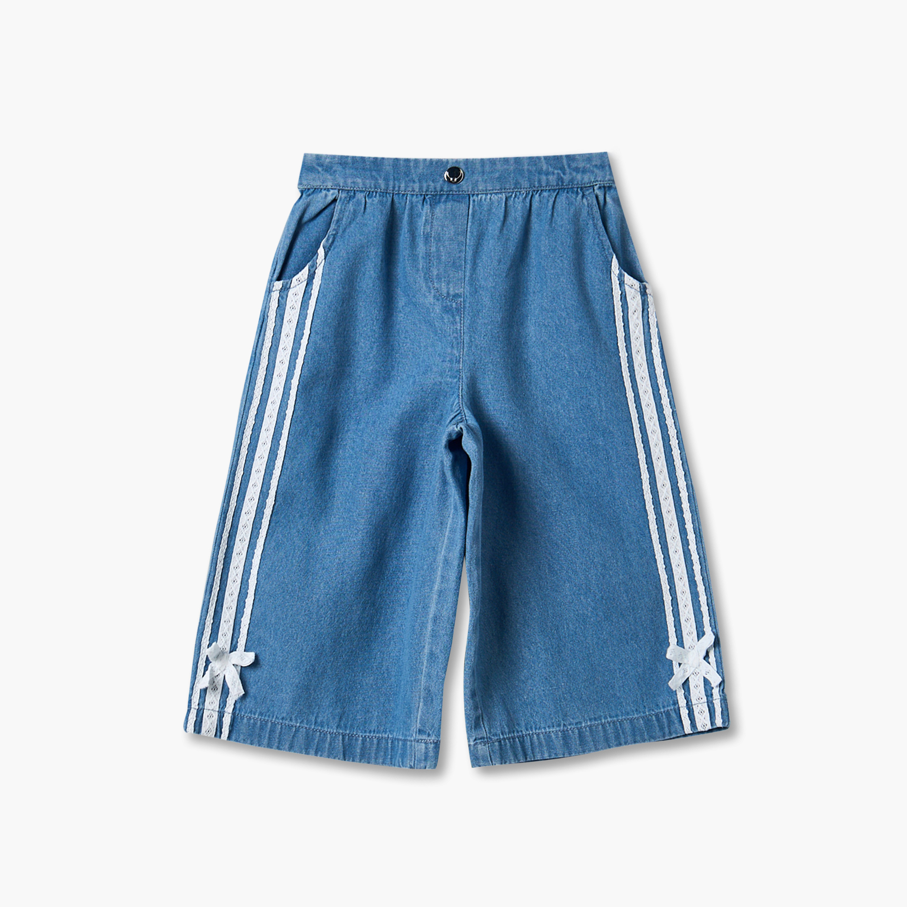 Juniors Mid Rise Wide Leg Jeans with Lace Detail-baby-girls-clothing-bottoms-jeans-image-2