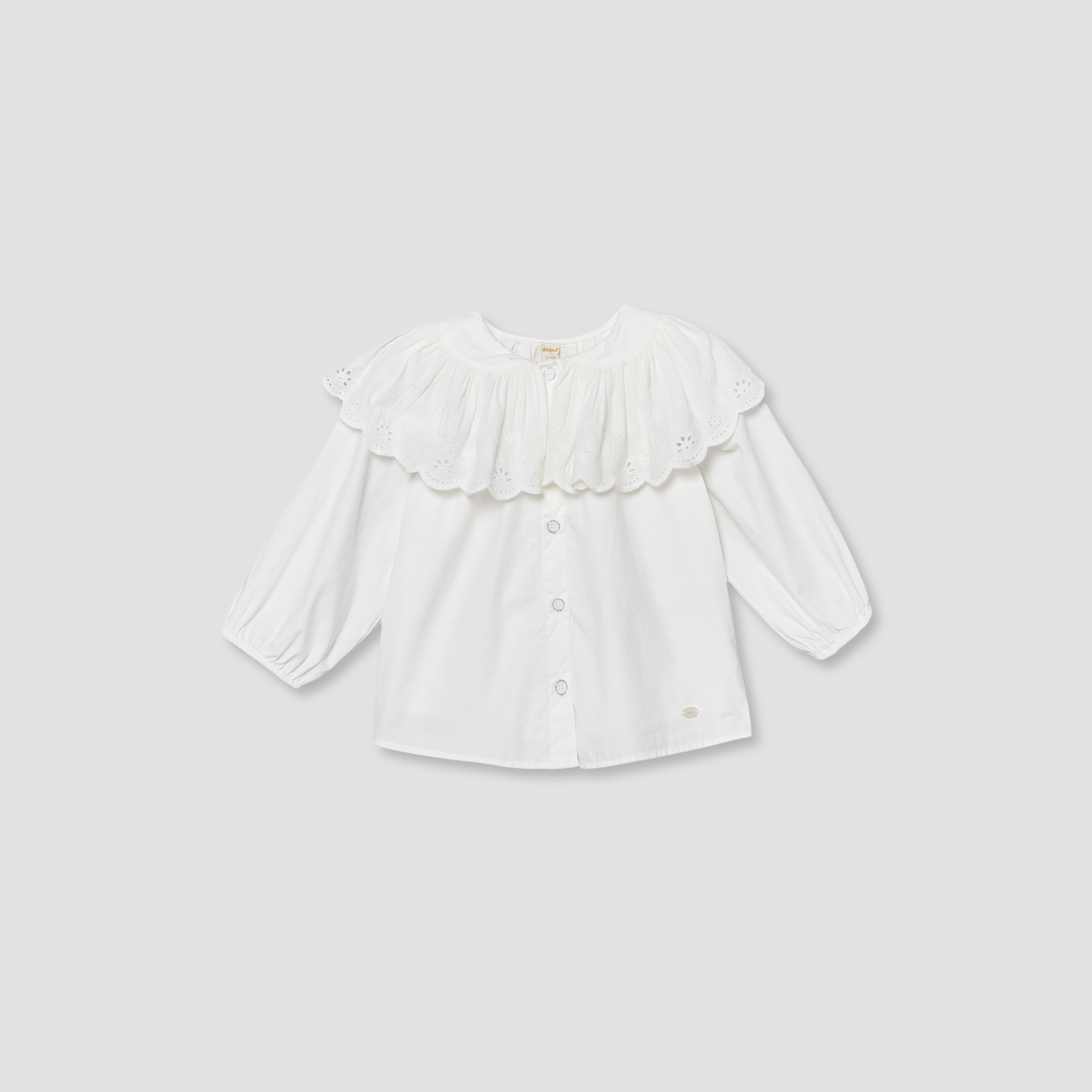 Giggles Round Neck Long Sleeves Top with Embroidery-baby-girls-clothing-blousesandshirts-image-2