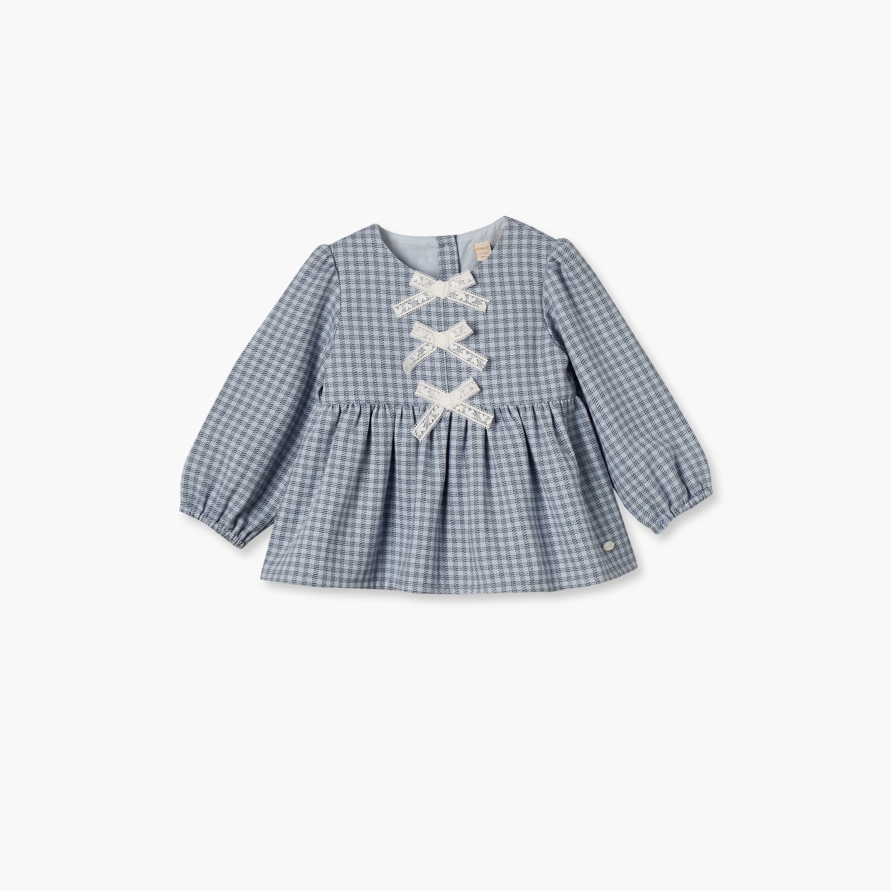 Giggles Round Neck Long Sleeves Peplum Top with Bow Accent-baby-girls-clothing-blousesandshirts-image-2