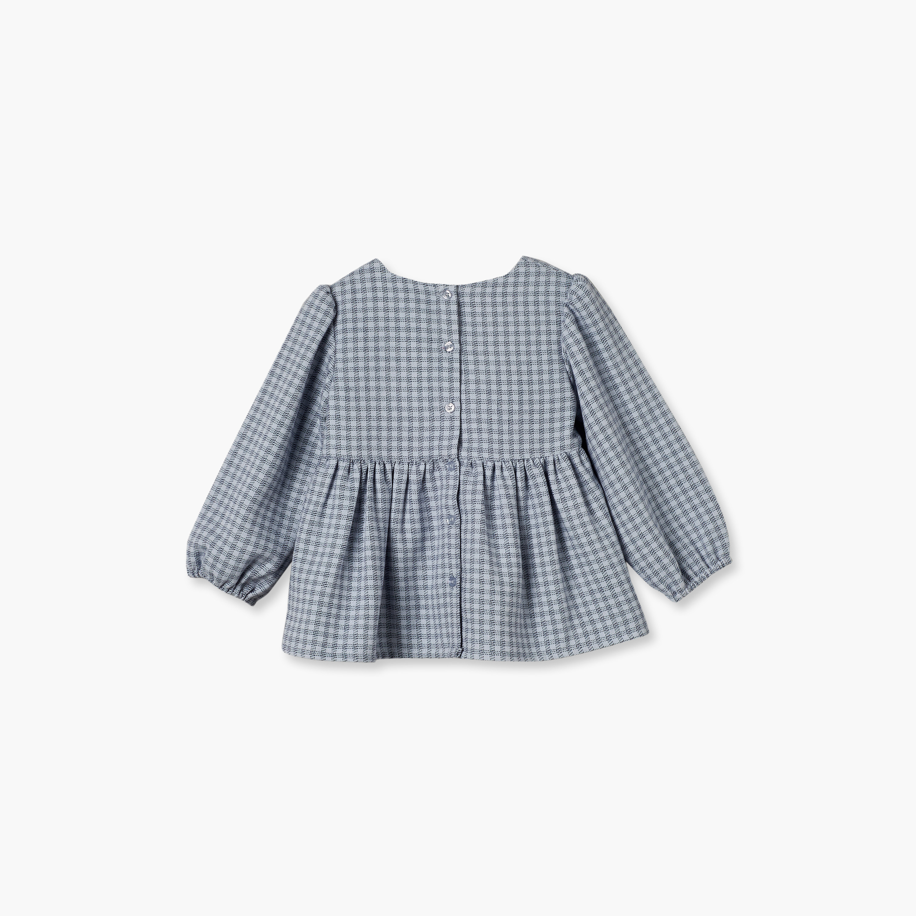 Giggles Round Neck Long Sleeves Peplum Top with Bow Accent-baby-girls-clothing-blousesandshirts-image-3