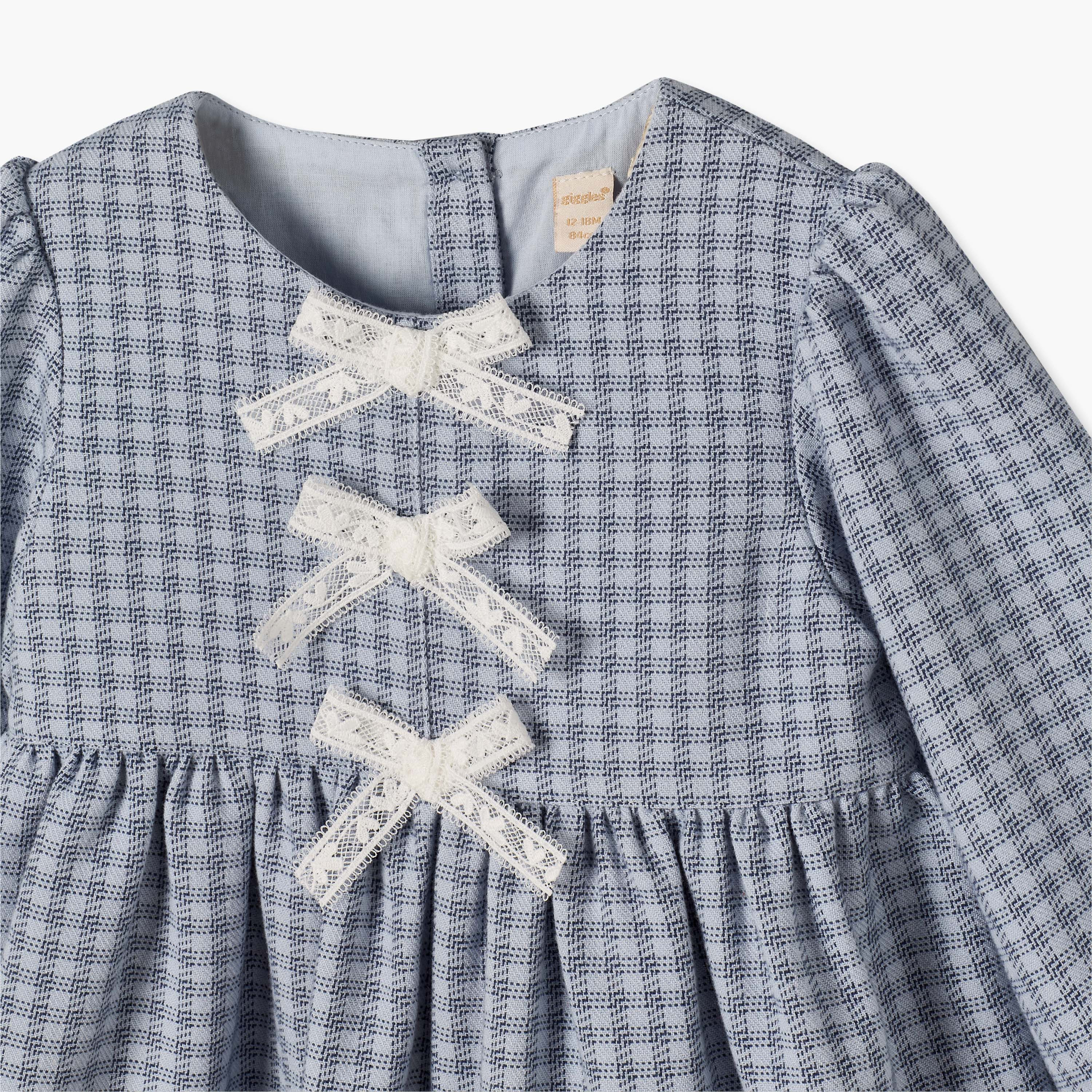 Giggles Round Neck Long Sleeves Peplum Top with Bow Accent-baby-girls-clothing-blousesandshirts-image-4
