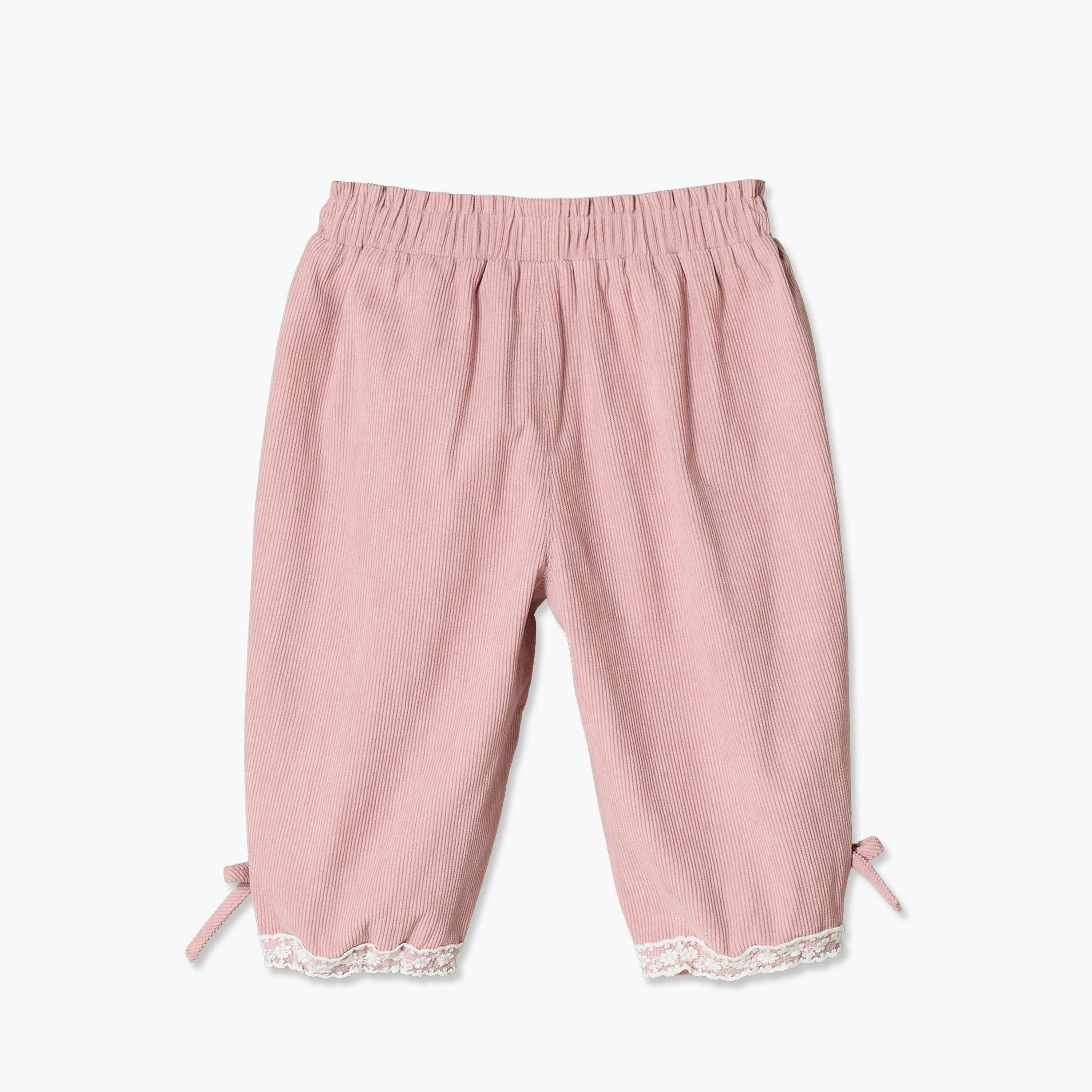 Giggles Trousers with Bow Accent, Elasticated Waist-baby-girls-clothing-bottoms-trousers-image-2