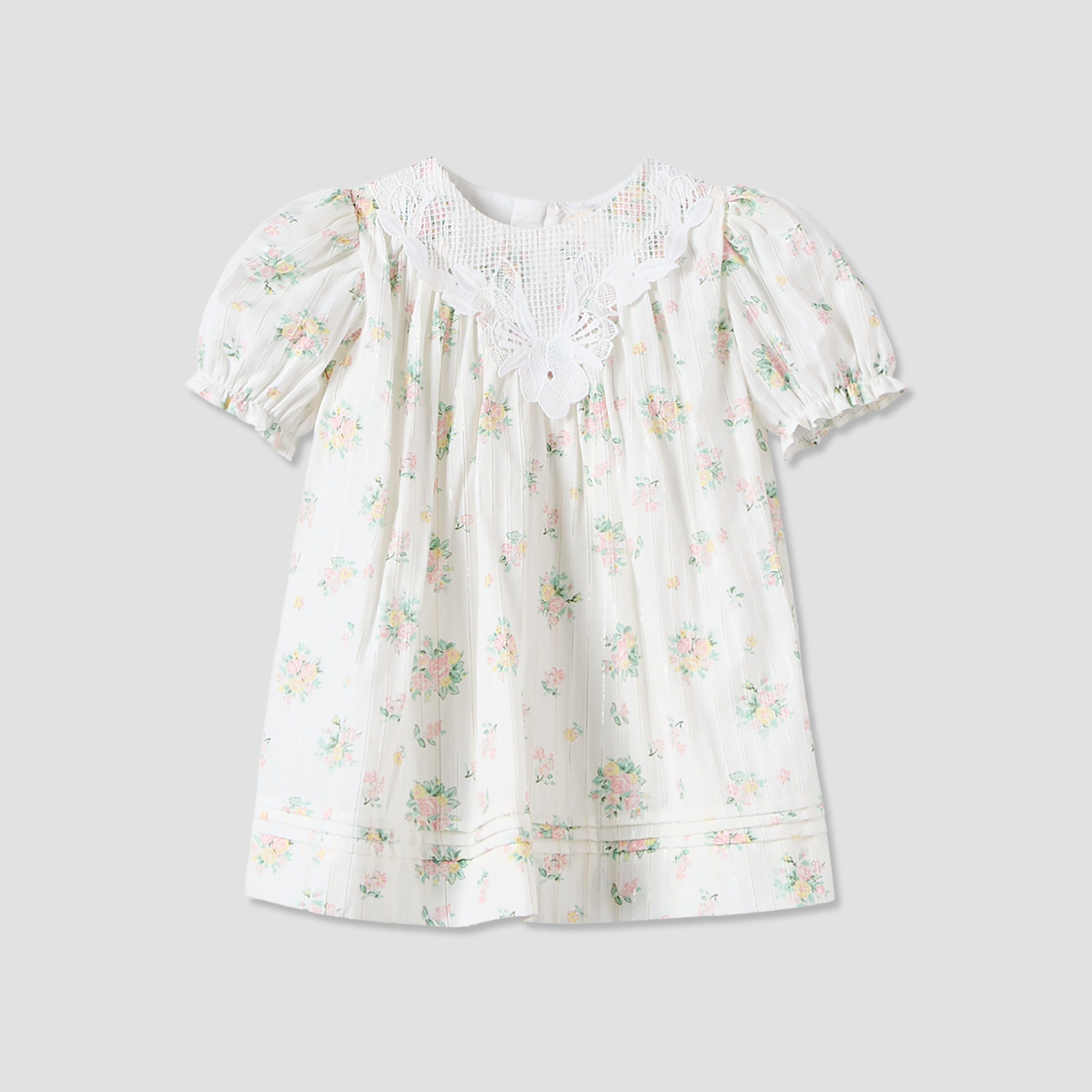 Giggles Round Neck Short Sleeves Knee Length A-line Dress with Headband-baby-girls-clothing-dressesandjumpsuits-image-3