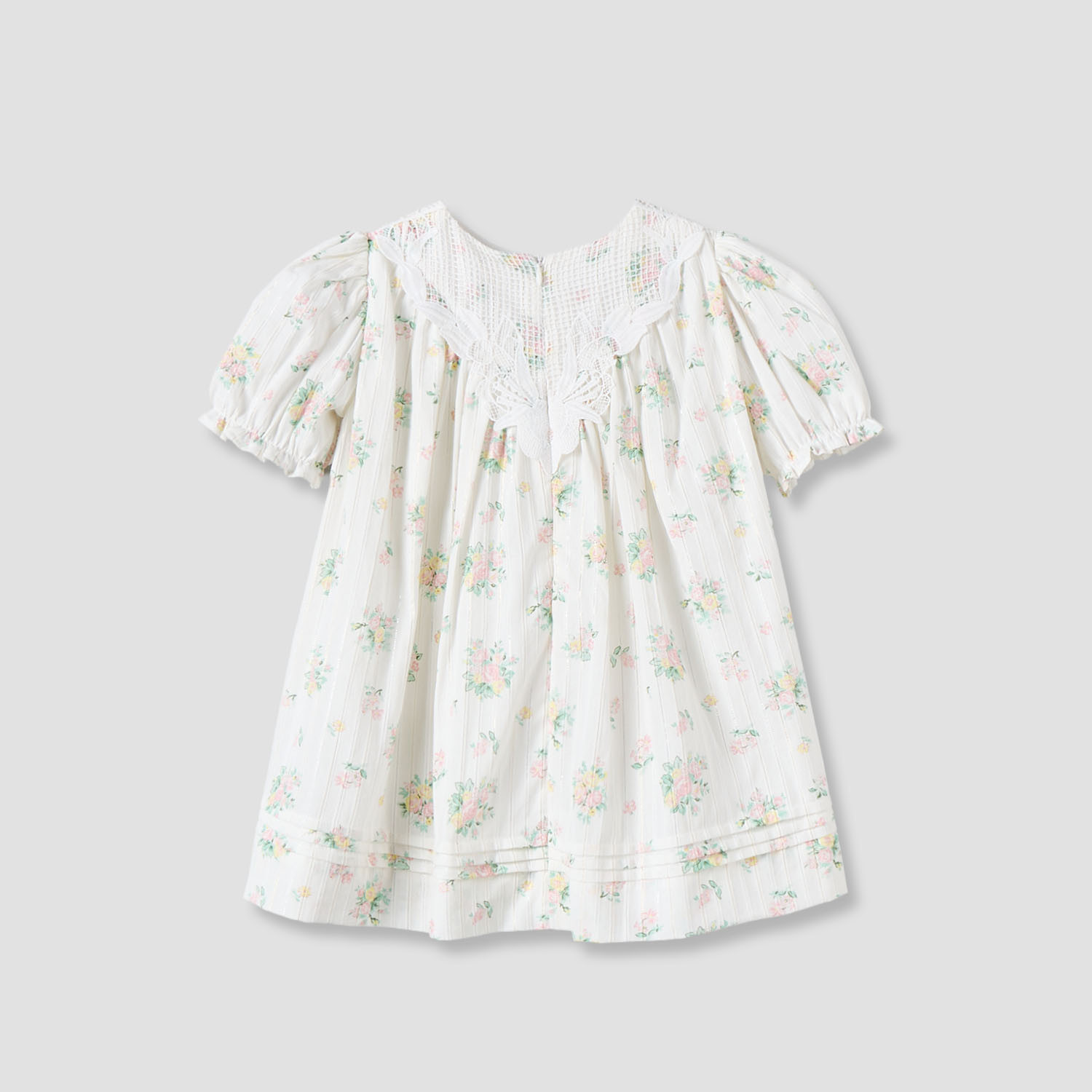 Giggles Round Neck Short Sleeves Knee Length A-line Dress with Headband-baby-girls-clothing-dressesandjumpsuits-image-4