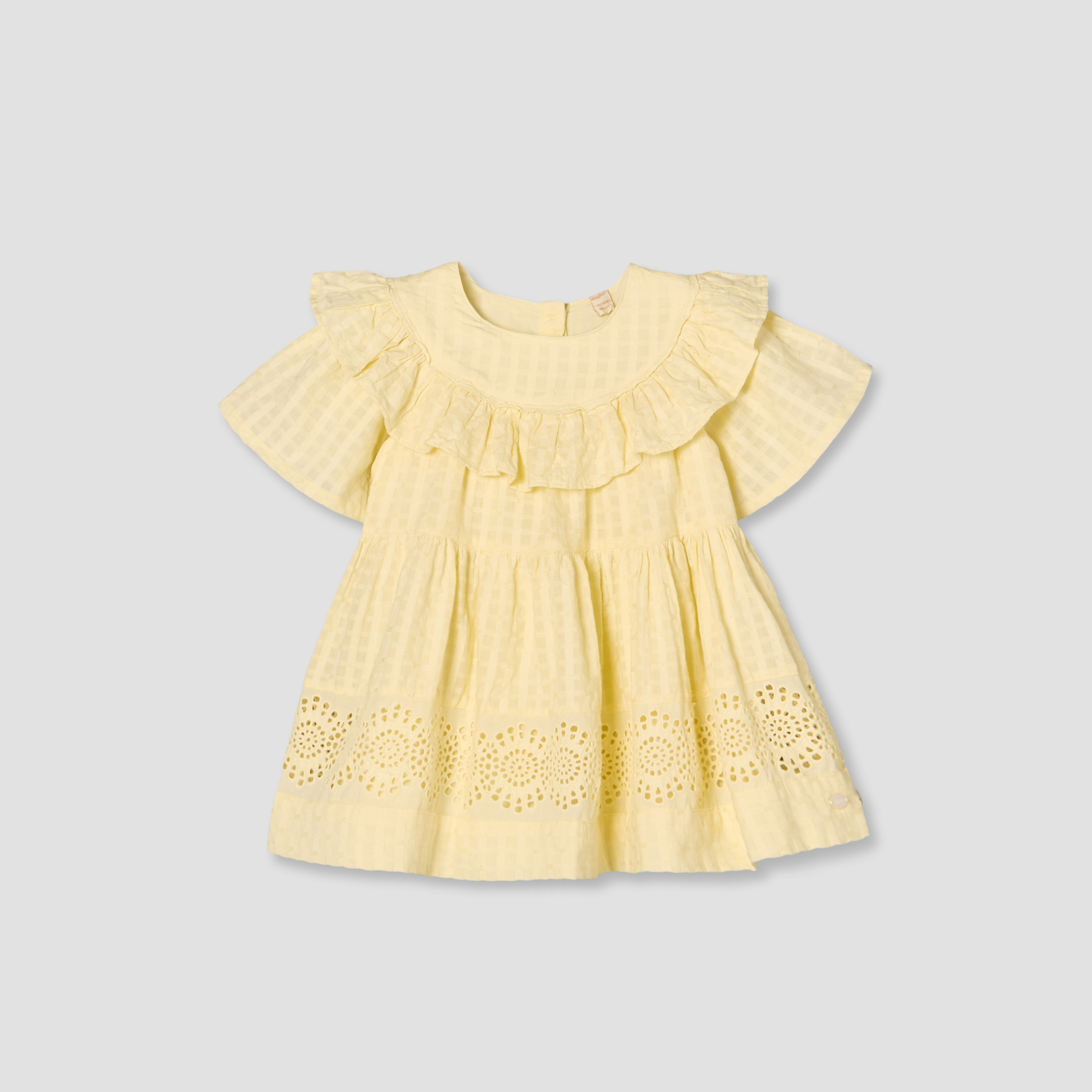 فستان قصير بياقة دائرية وأكمام قصيرة مع بنطلون داخلي (بلومرز) من جيجلز-baby-girls-clothing-dressesandjumpsuits-image-2