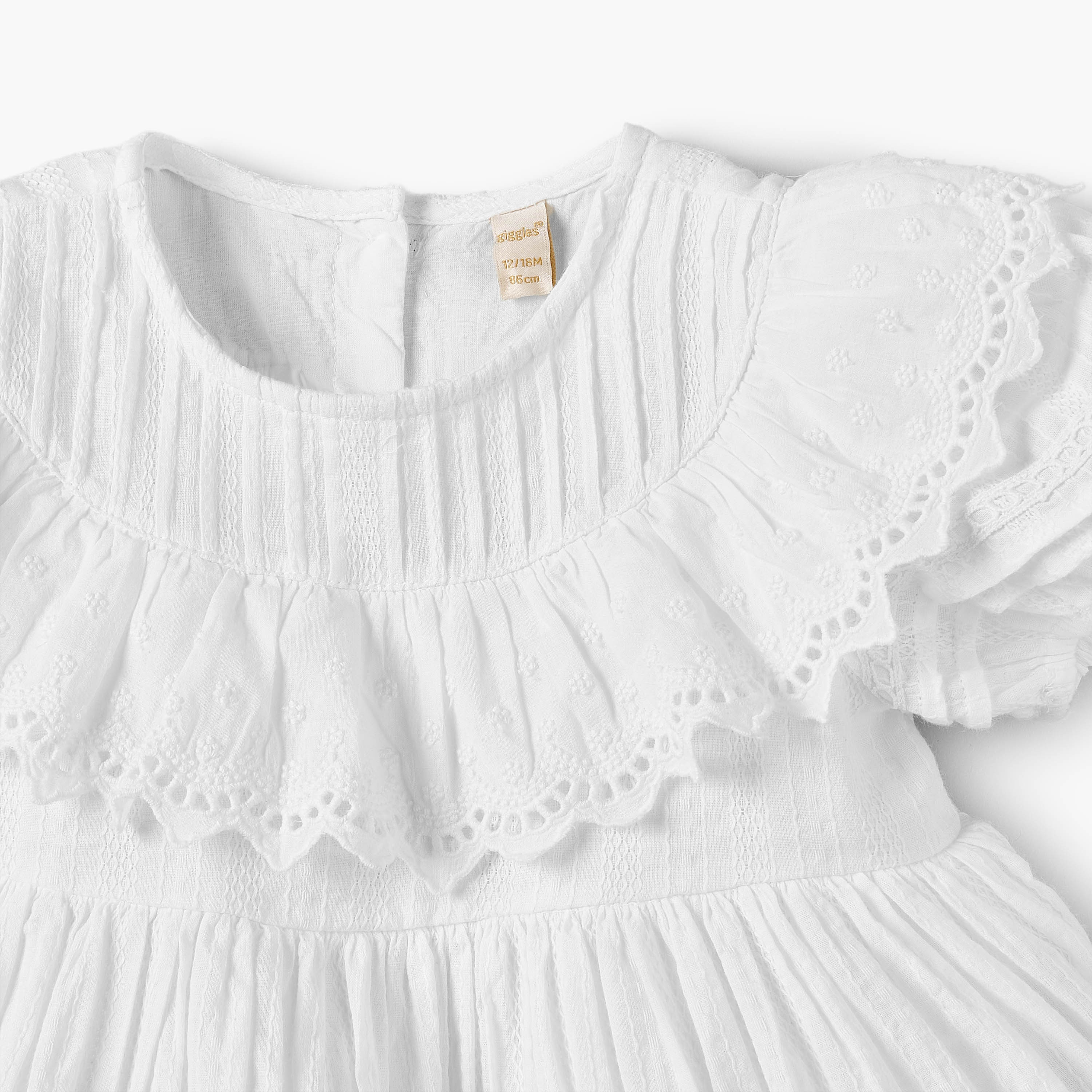 Giggles Round Neck Short Sleeves Knee Length Dress with Bloomers-baby-girls-clothing-dressesandjumpsuits-image-5