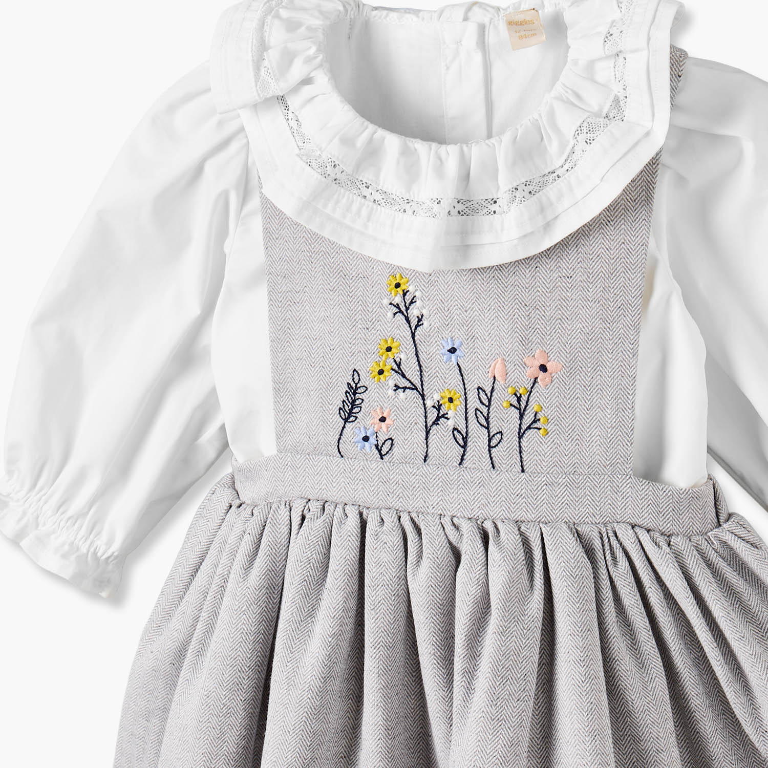 Giggles Collared Long Sleeves Top and Pinafore Set with Tights-baby-girls-clothing-dressesandjumpsuits-image-9