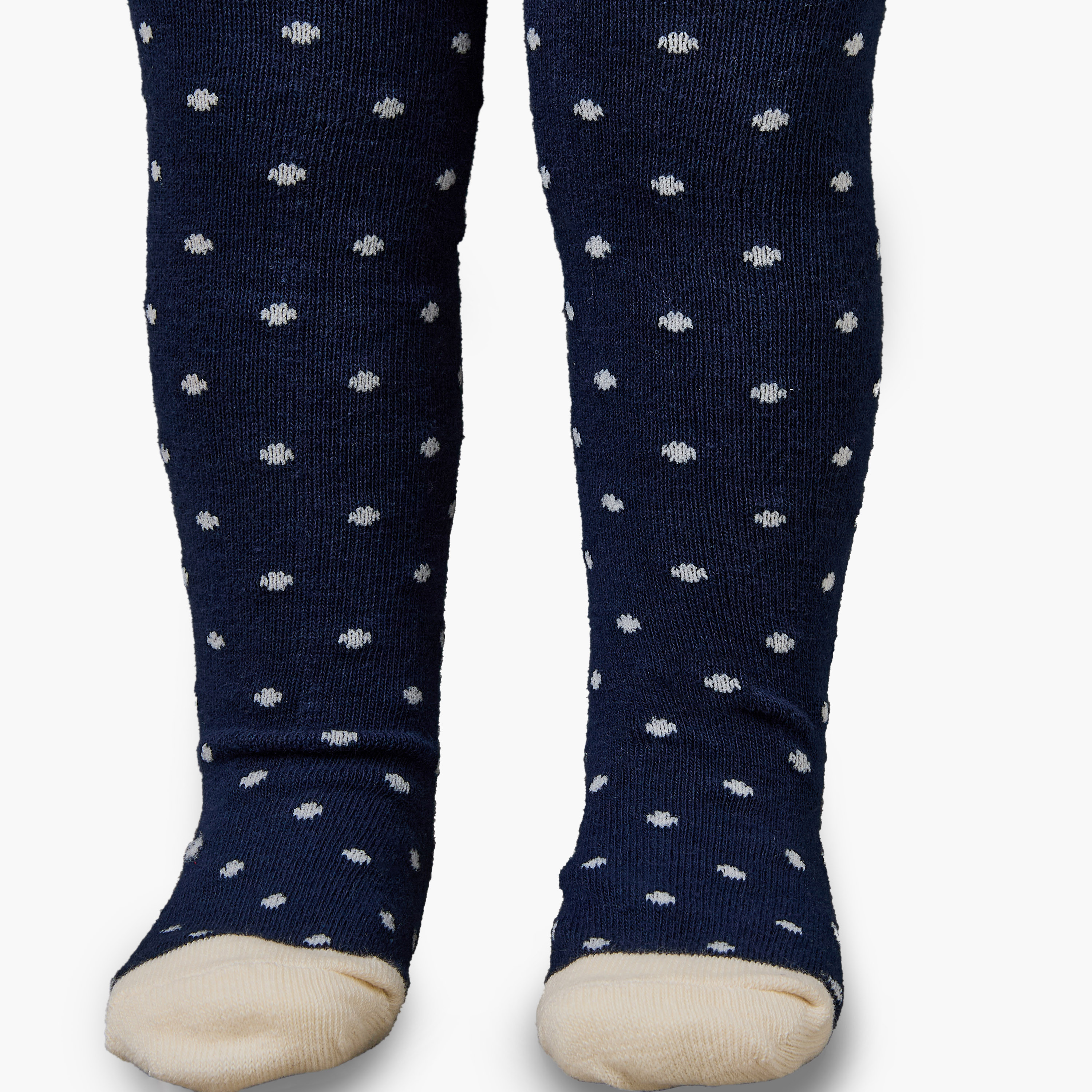 فستان بطول الركبة بياقة بيتر بان وأكمام طويلة مع جوارب طويلة من جيجلز-baby-girls-clothing-dressesandjumpsuits-image-12
