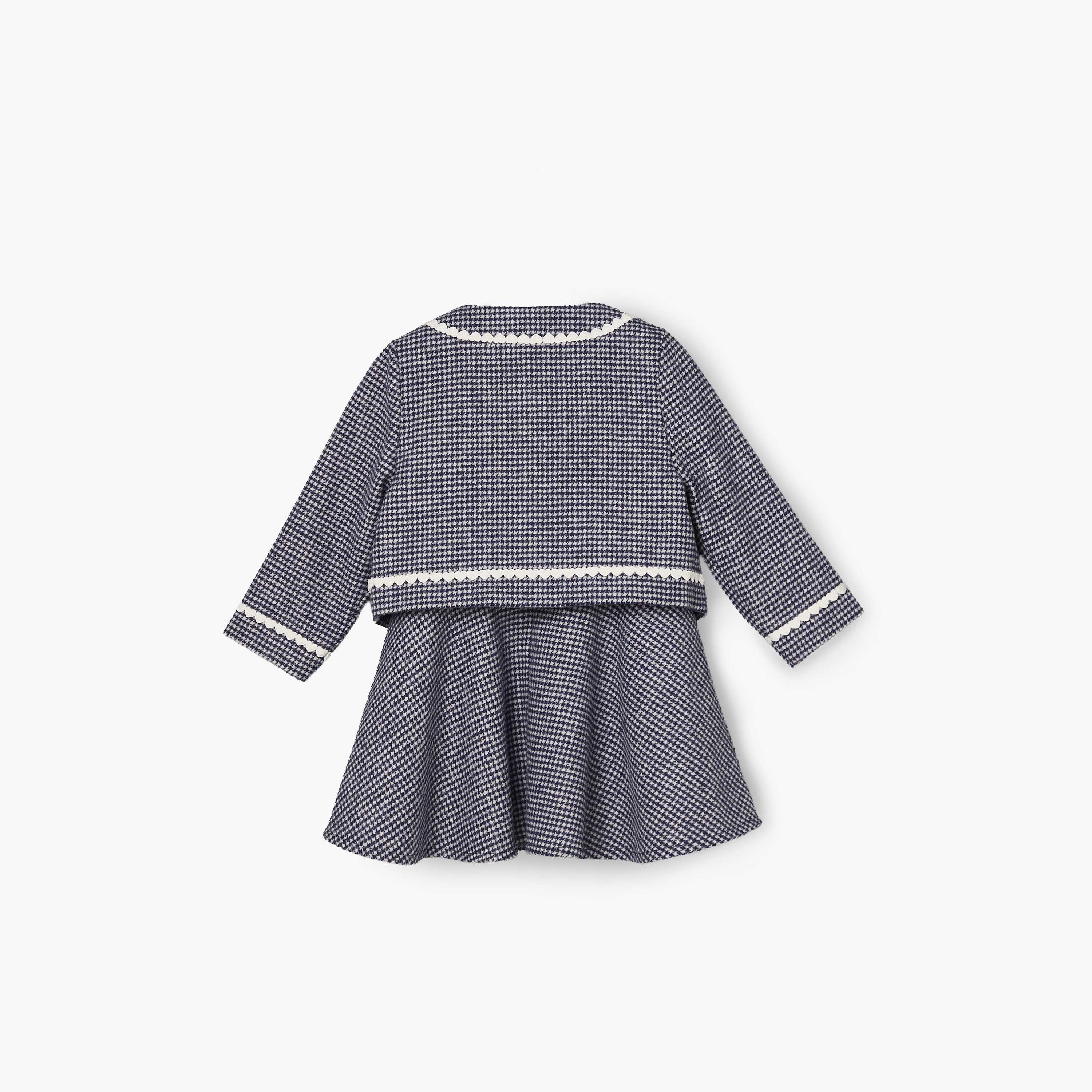 طقم فستان دون أكمام رقبة مستديرة وبطول الركبة مع جاكيت وجوارب كولون من جيجلز-baby-girls-clothing-dressesandjumpsuits-image-5