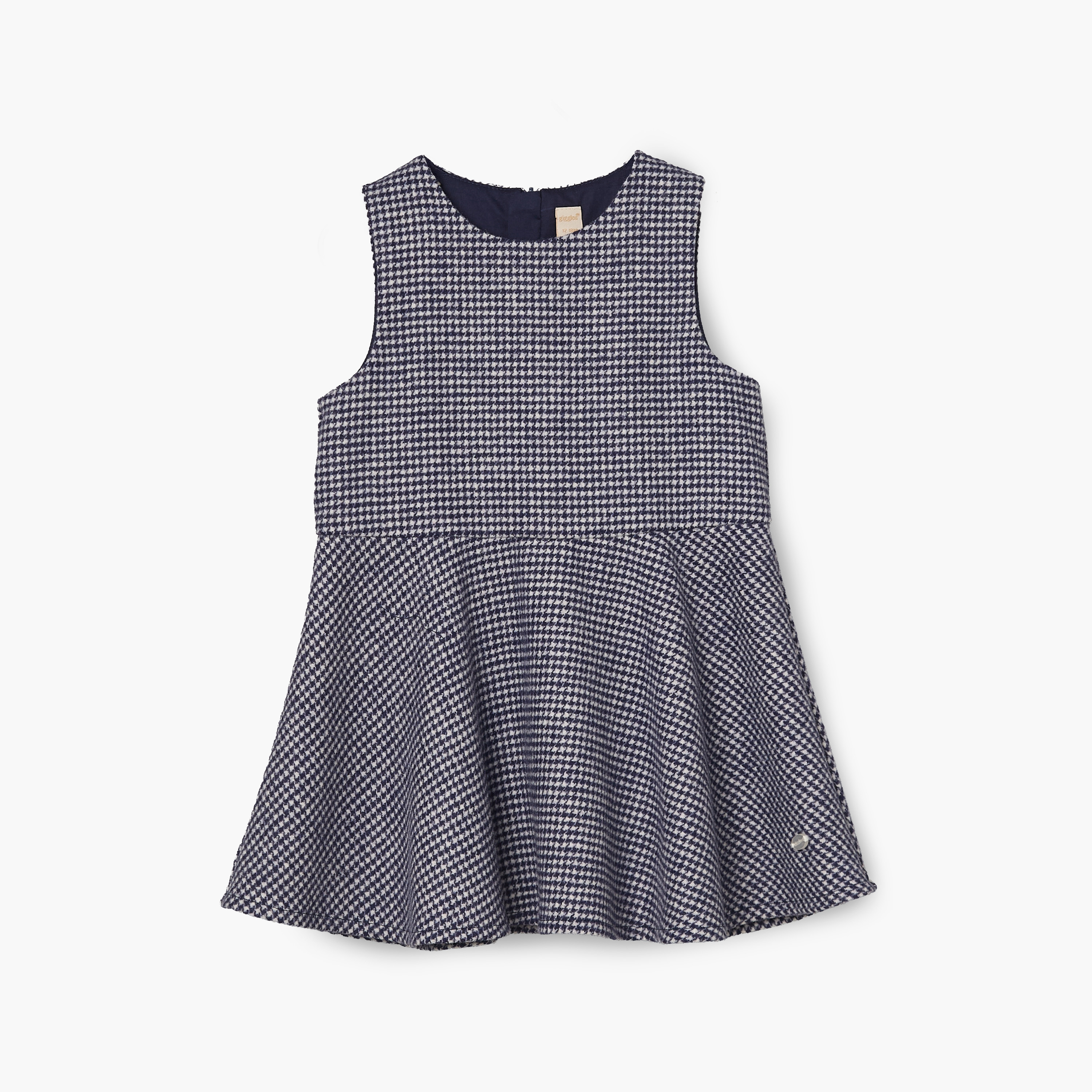 طقم فستان دون أكمام رقبة مستديرة وبطول الركبة مع جاكيت وجوارب كولون من جيجلز-baby-girls-clothing-dressesandjumpsuits-image-6