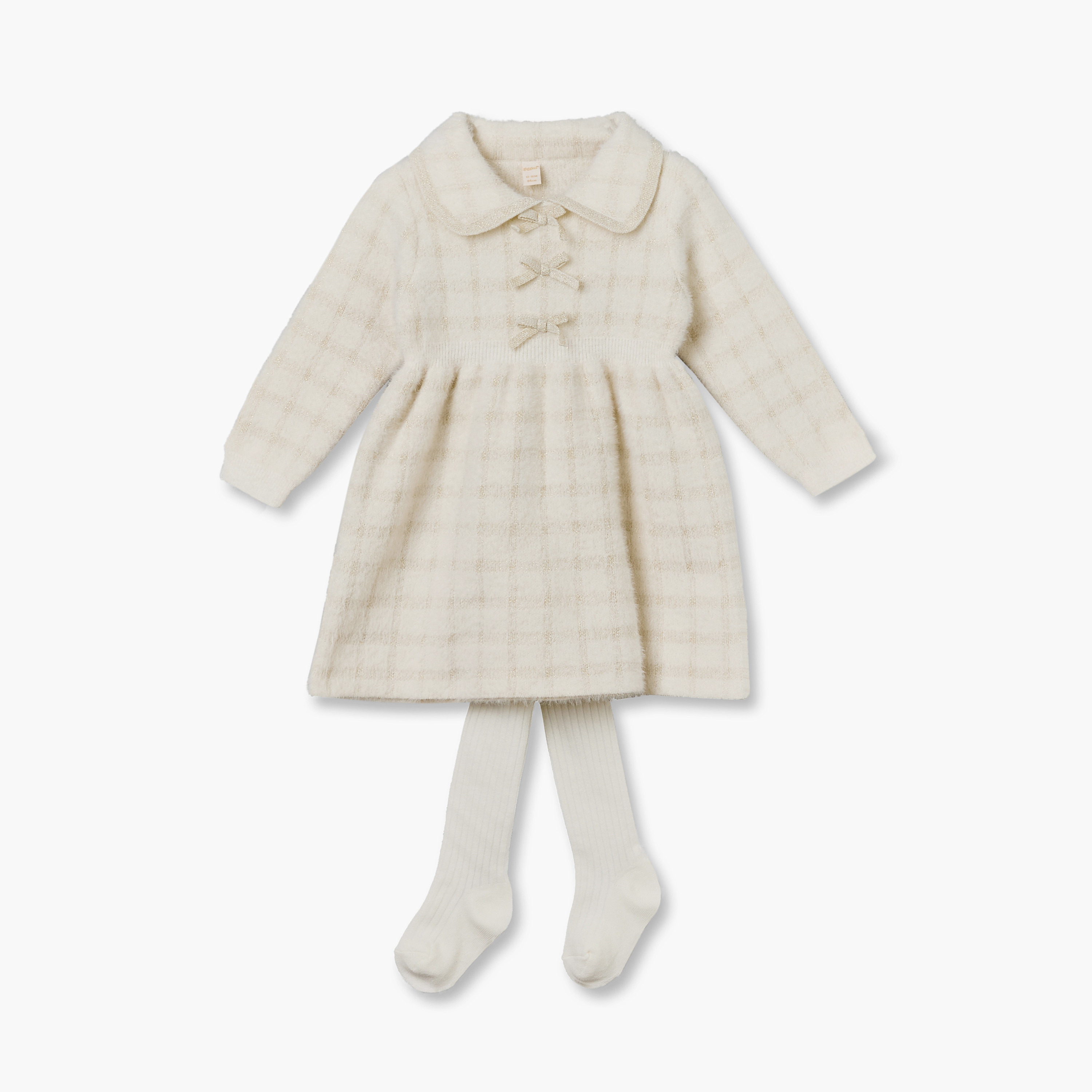 فستان إيه لاين بطول الركبة وياقة وأكمام طويلة مع كولون من جيجلز-baby-girls-clothing-dressesandjumpsuits-image-2