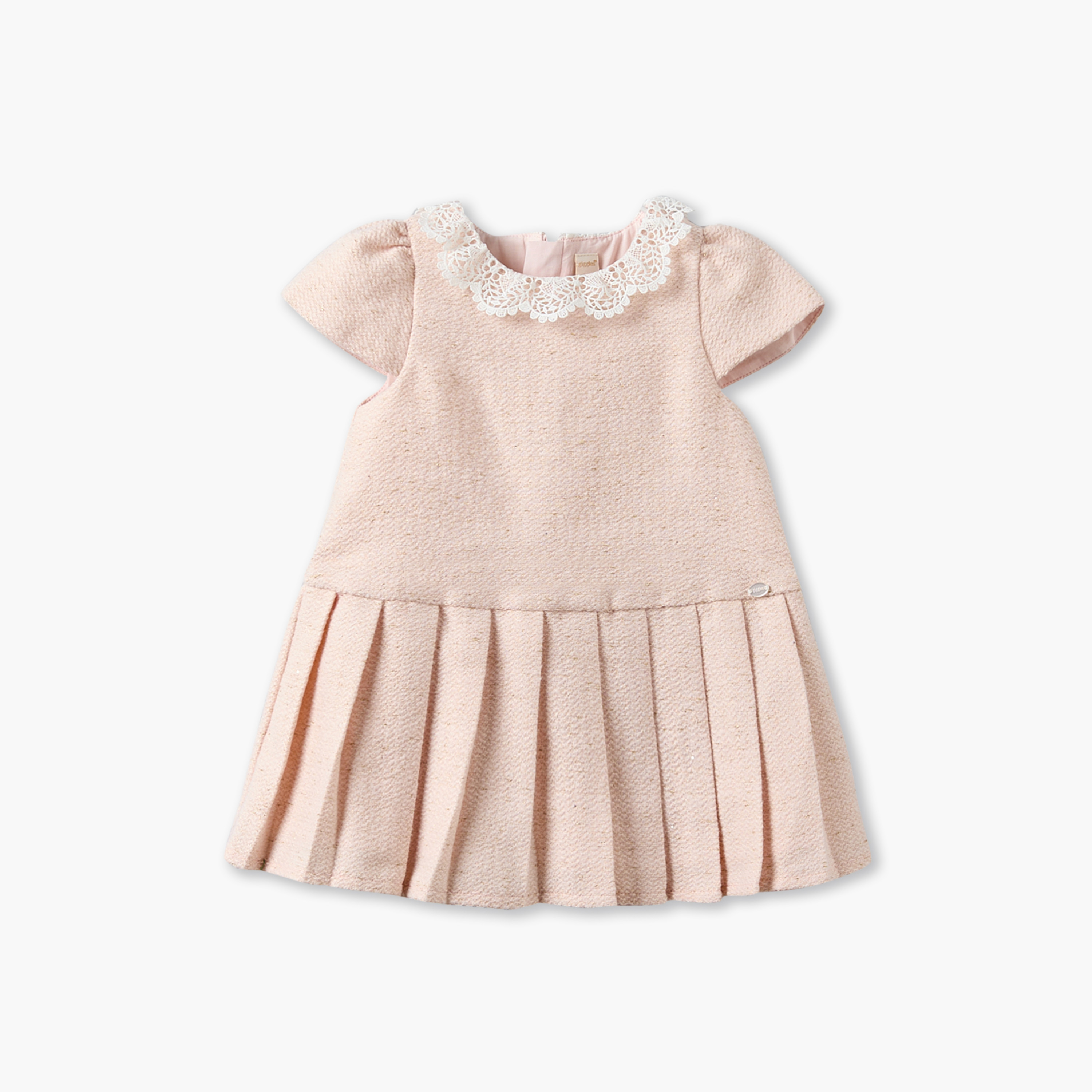 Set of 3 Giggles Round Neck Short Sleeves Knee Length Dress with Jacket and Tights-baby-girls-clothing-dressesandjumpsuits-image-2