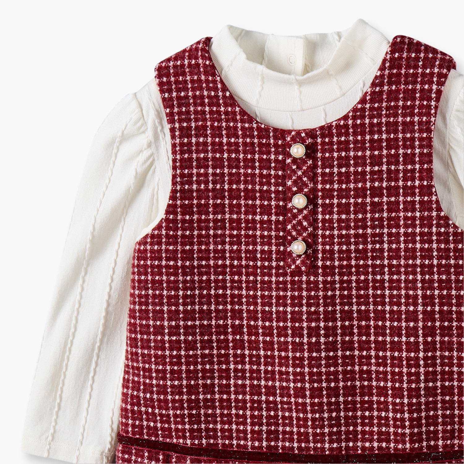 Giggles Round Neck Sleeveless Pinafore Dress and Top with Tights-baby-girls-clothing-dressesandjumpsuits-image-8