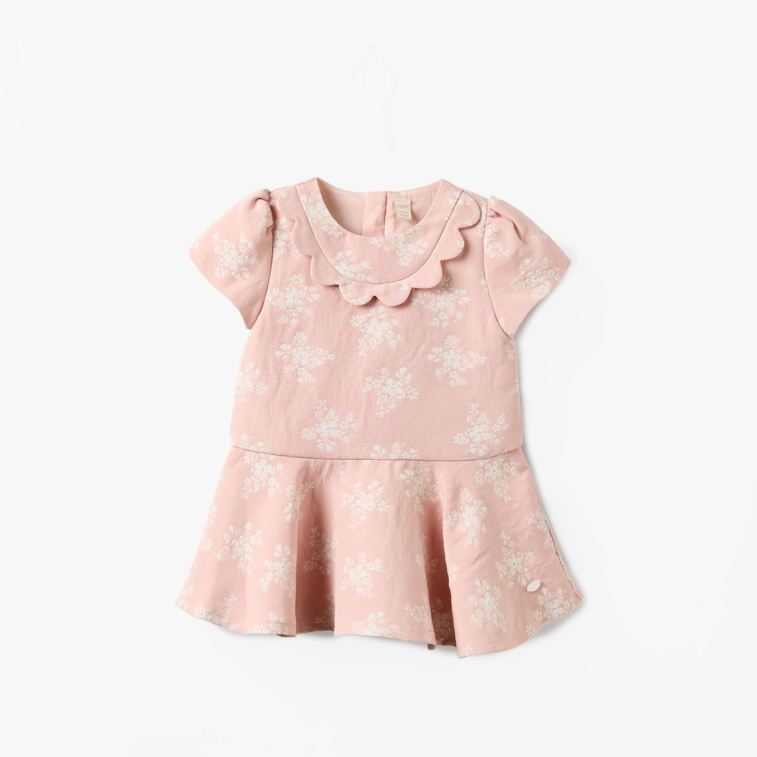 فستان بقصة A بطول الركبة بياقة مستديرة وأكمام قصيرة مع جوارب طويلة من جيجلز-baby-girls-clothing-dressesandjumpsuits-image-2