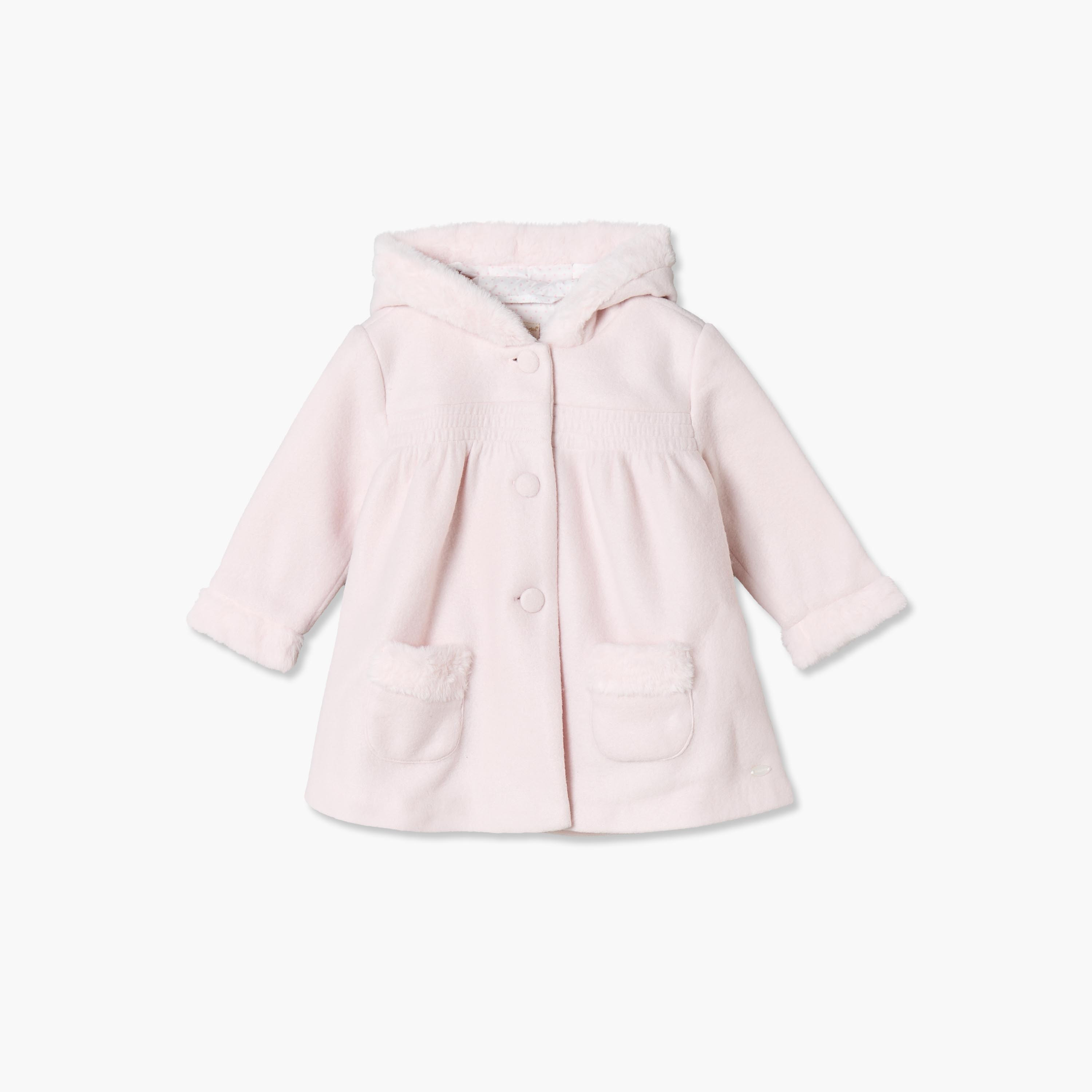 Giggles Hooded Jacket with Button Closure-baby-girls-clothing-winterwear-jacketsandcoats-image-2