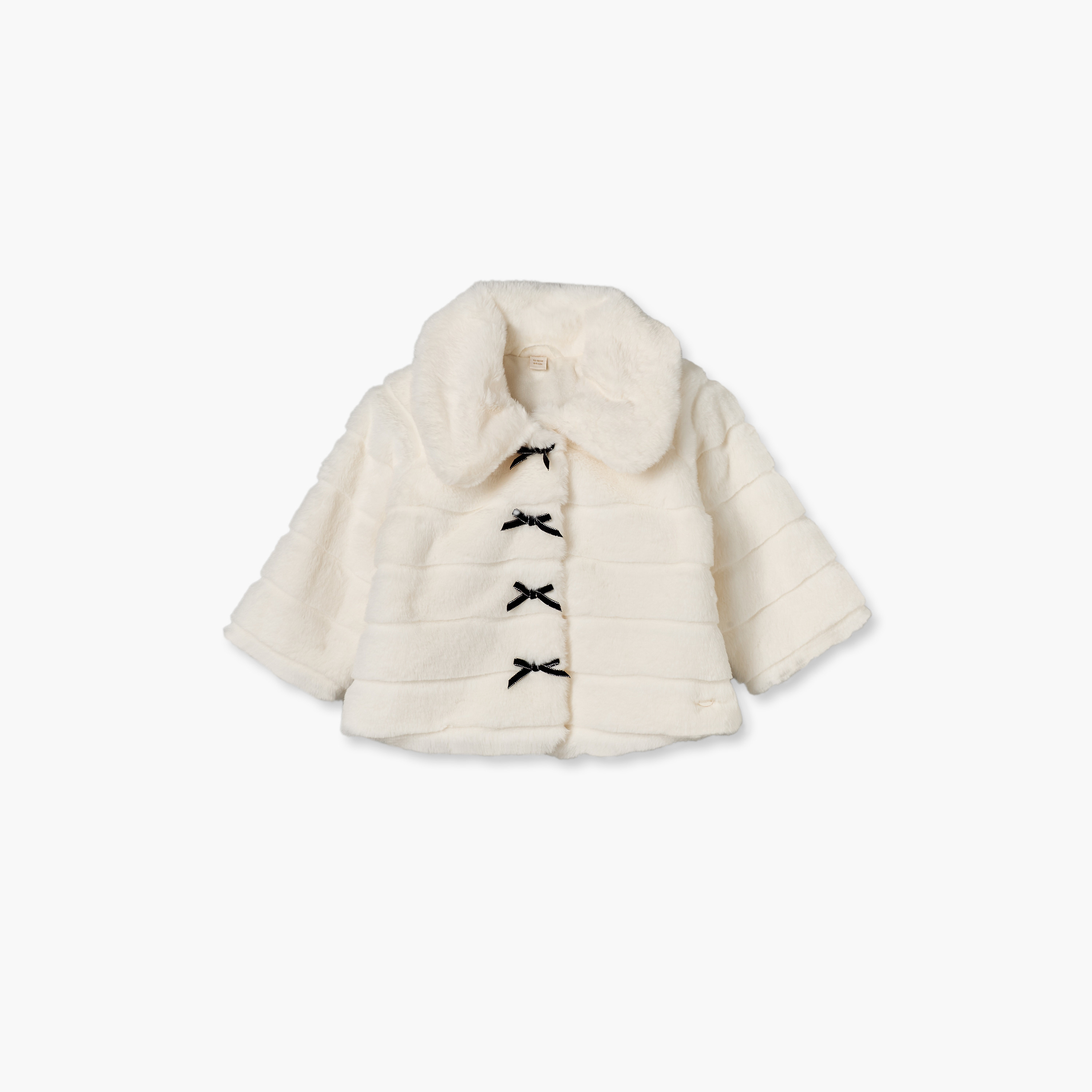 Giggles Plush Jacket with Snap Button Closure-baby-girls-clothing-winterwear-jacketsandcoats-image-2