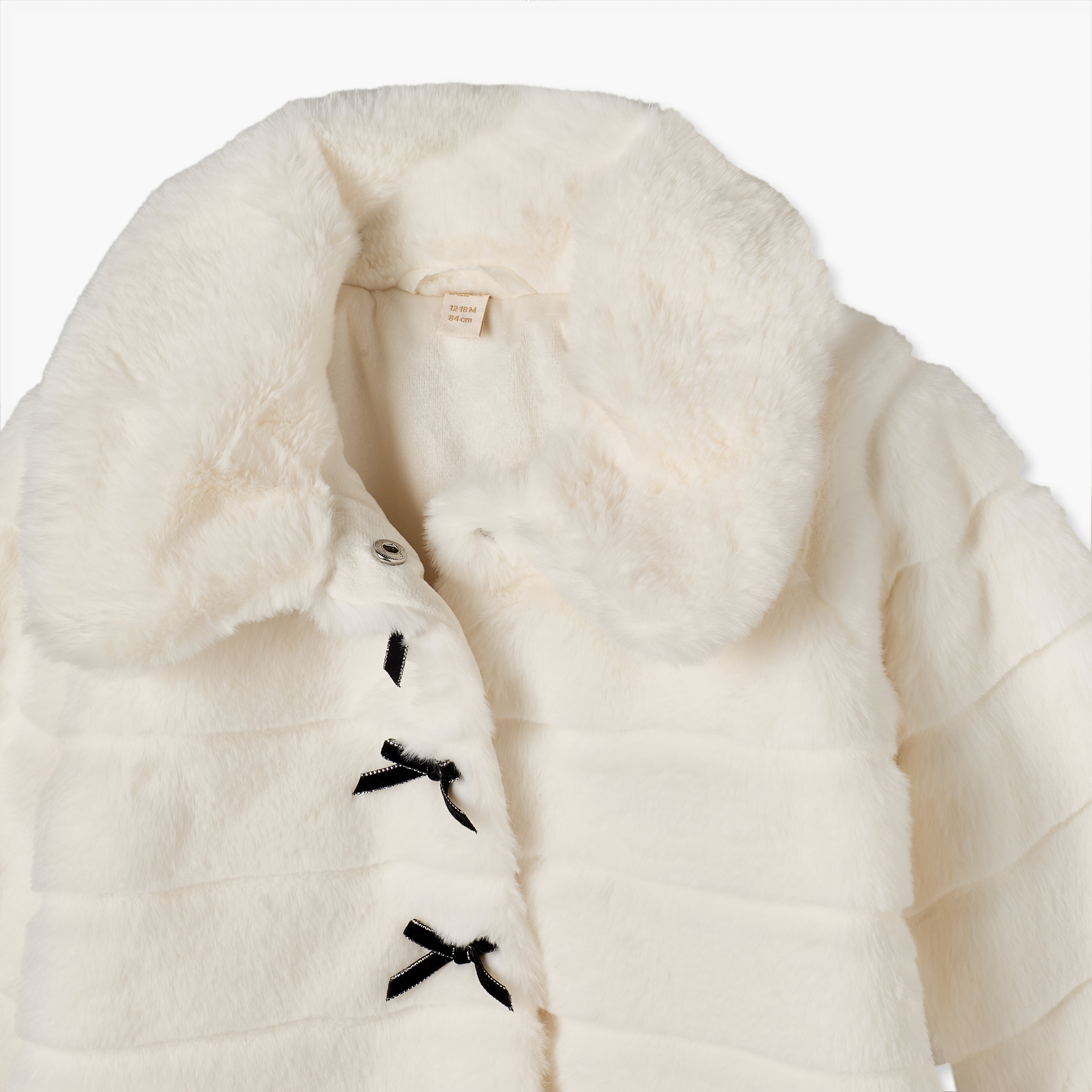 Giggles Plush Jacket with Snap Button Closure-baby-girls-clothing-winterwear-jacketsandcoats-image-4