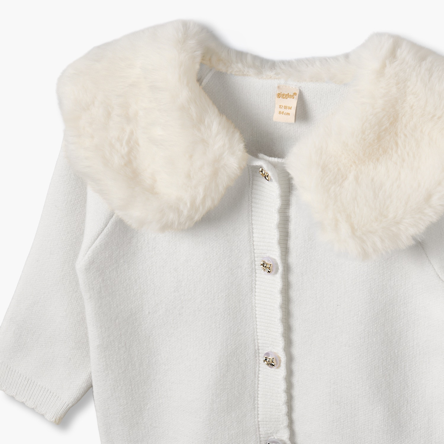 كارديجان بياقة عادية وفرو صناعي من جيجلز-baby-girls-clothing-jumpersandcardigans-image-4