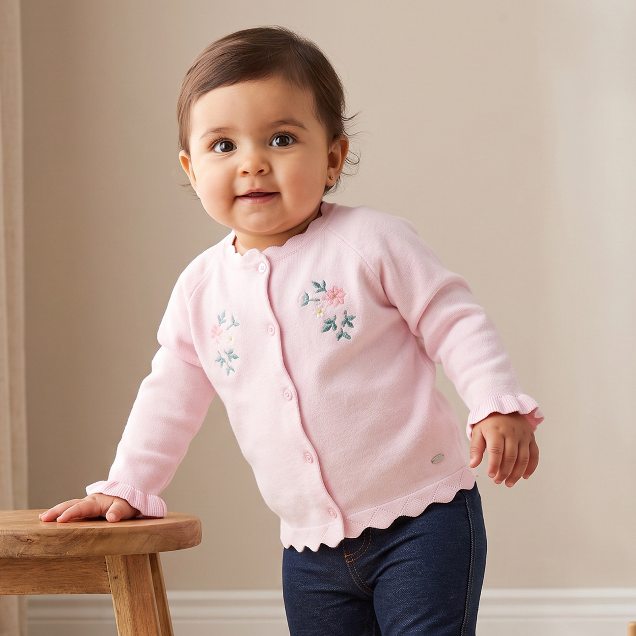 Giggles Scalloped Crew Cardigan with Embroidery-baby-girls-clothing-jumpersandcardigans-image-1