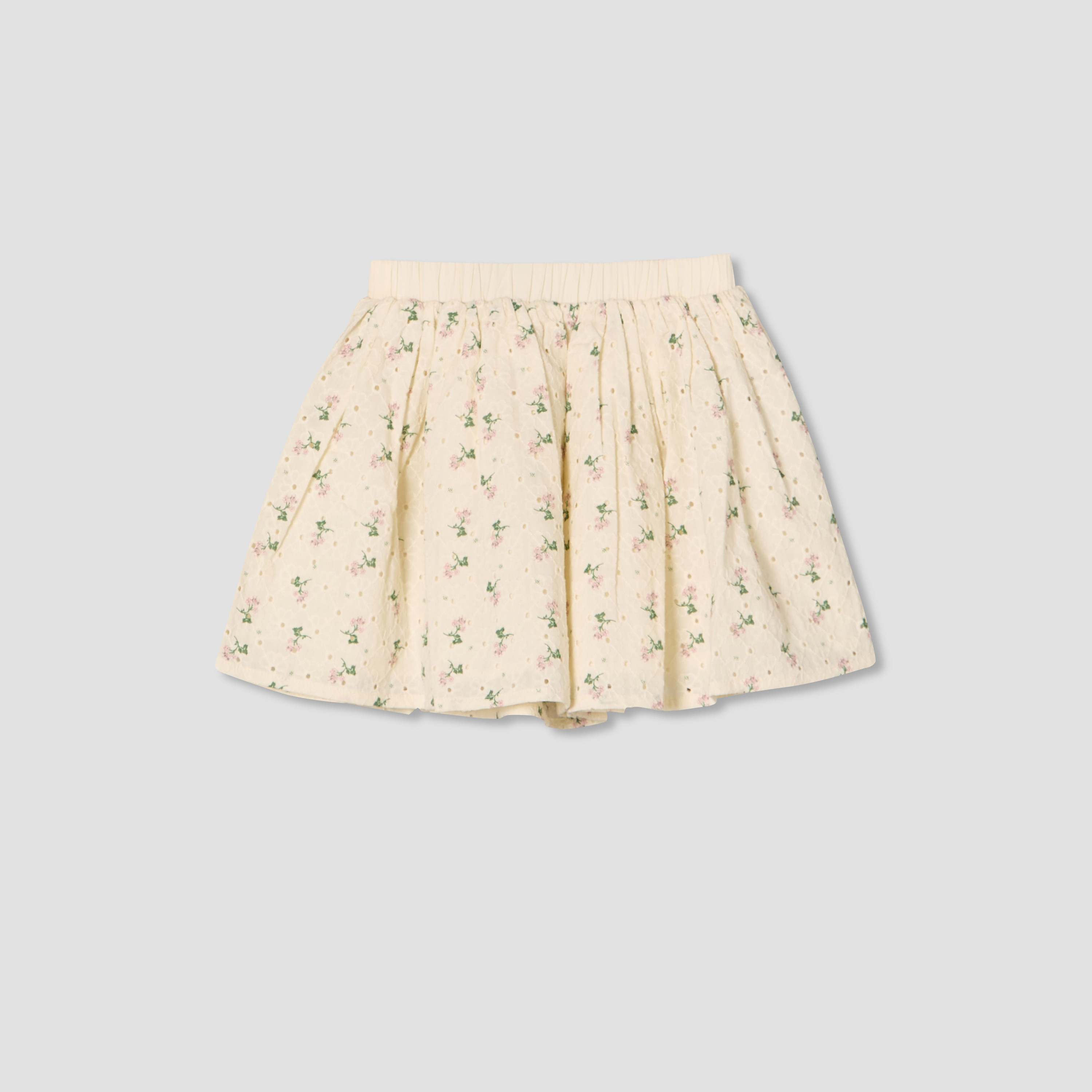 Giggles Collared Short Sleeves Shirt and Skirt Set with Floral Print-baby-girls-clothing-setsandcoords-image-3