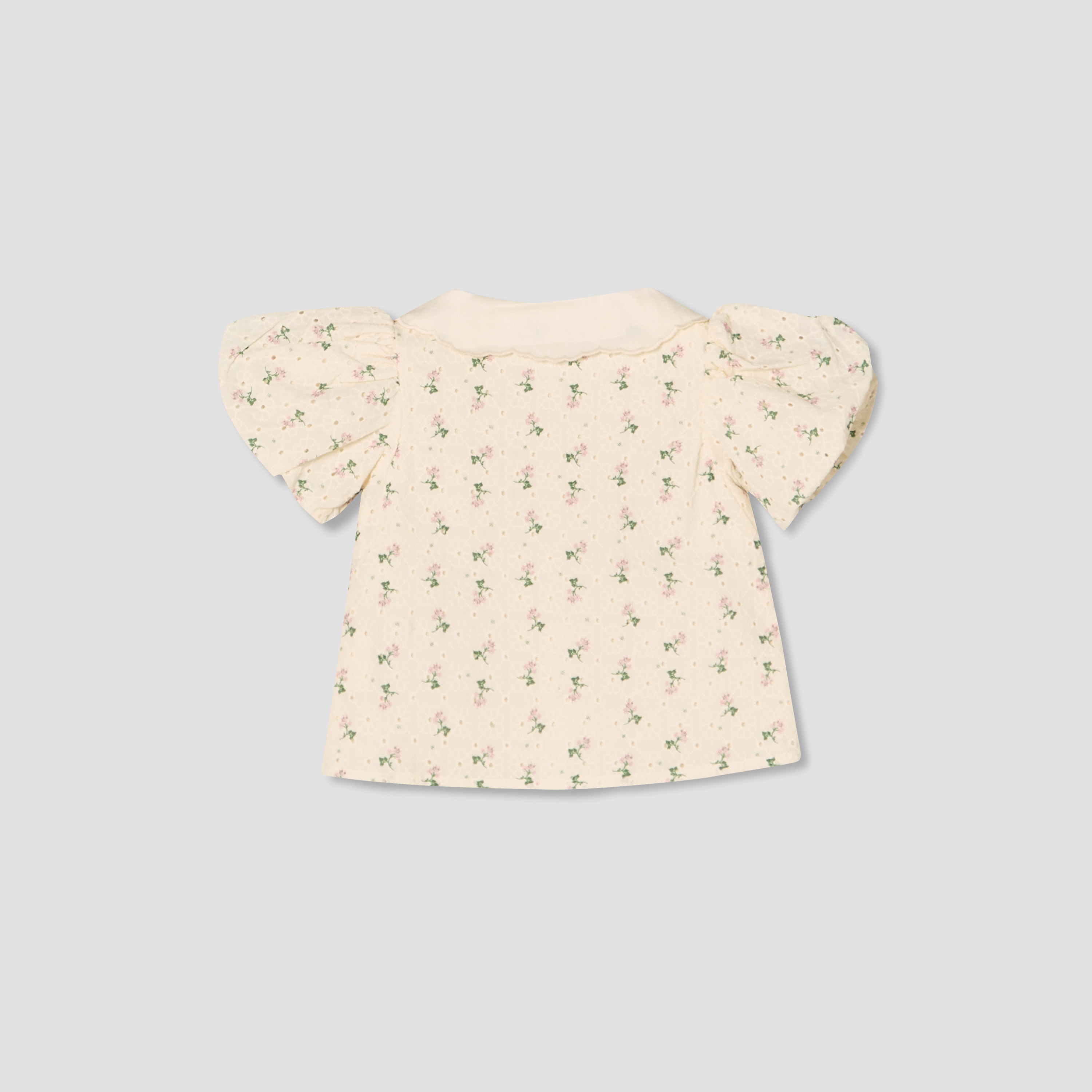 Giggles Collared Short Sleeves Shirt and Skirt Set with Floral Print-baby-girls-clothing-setsandcoords-image-4