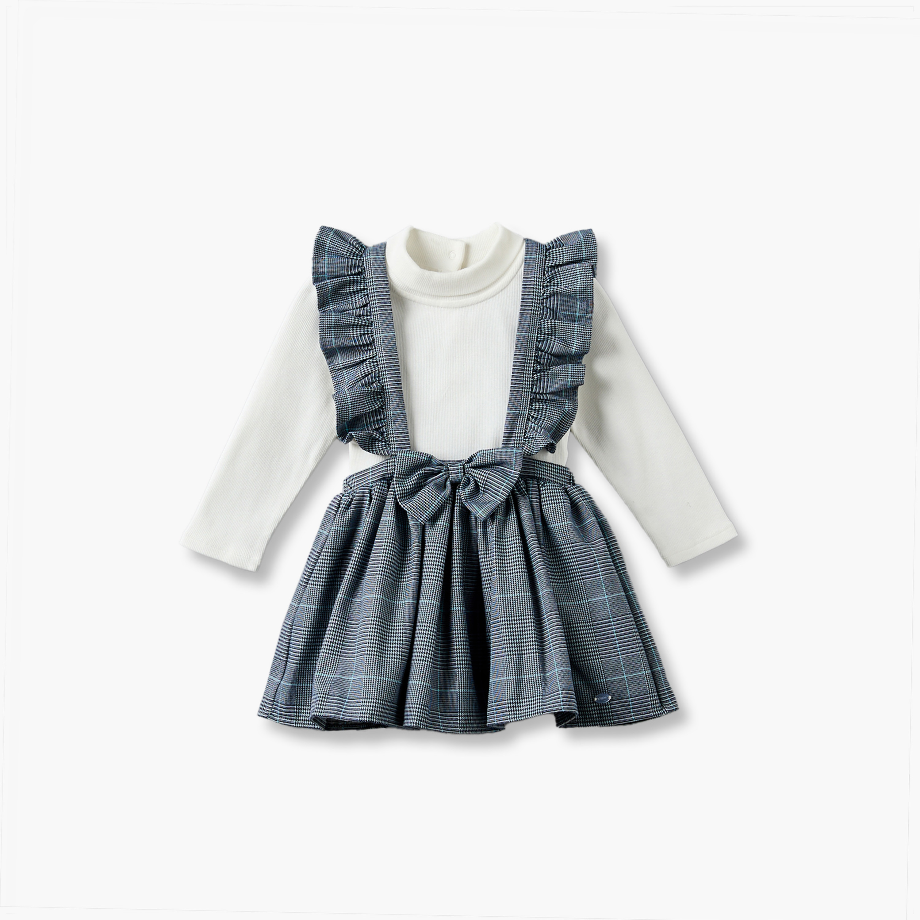 Giggles High Neck Long Sleeves Top and Pinafore Dress with Headband-baby-girls-clothing-setsandcoords-image-3