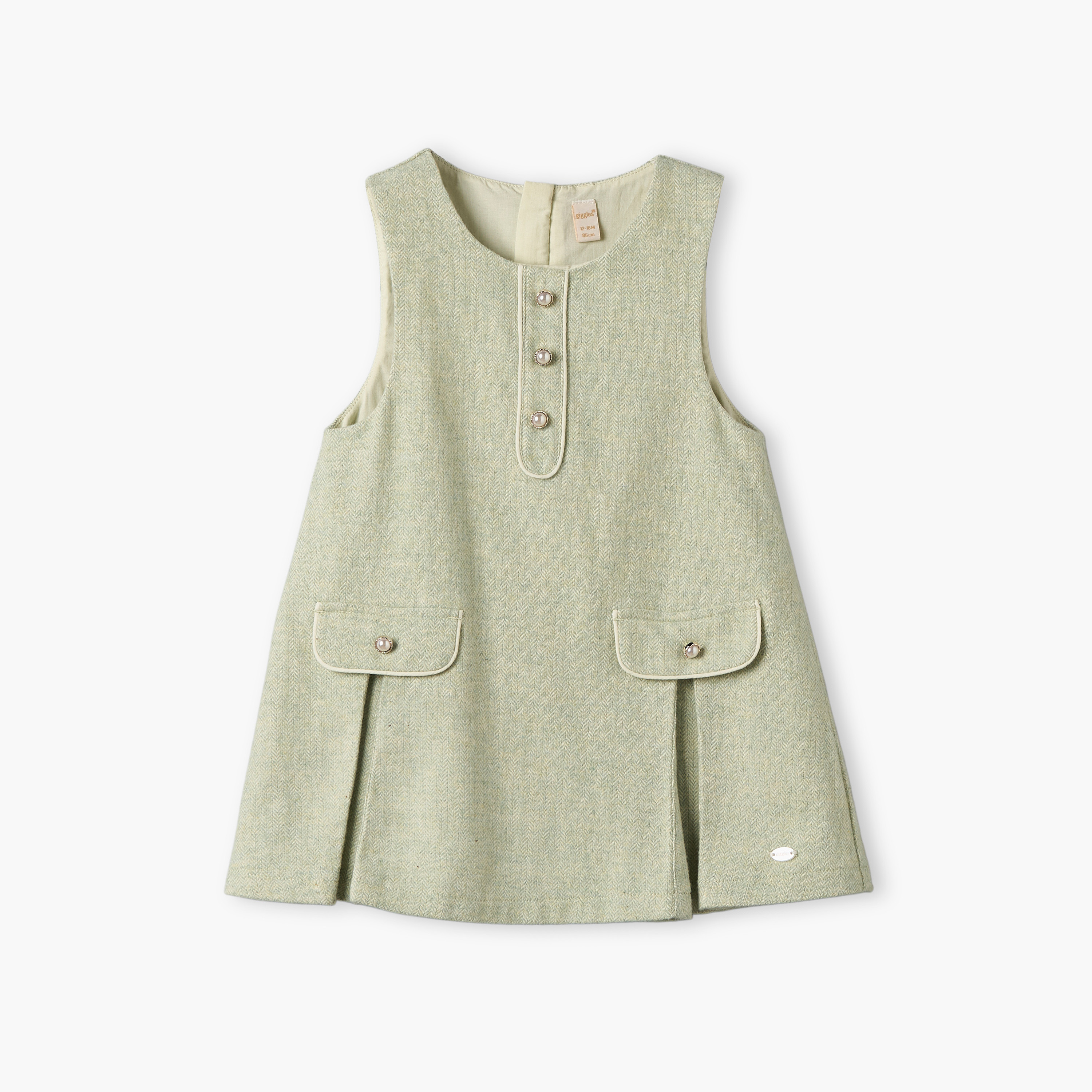 Giggles Peter Pan Collar Long Sleeves Top and Pinafore Set with Tights-baby-girls-clothing-setsandcoords-image-6