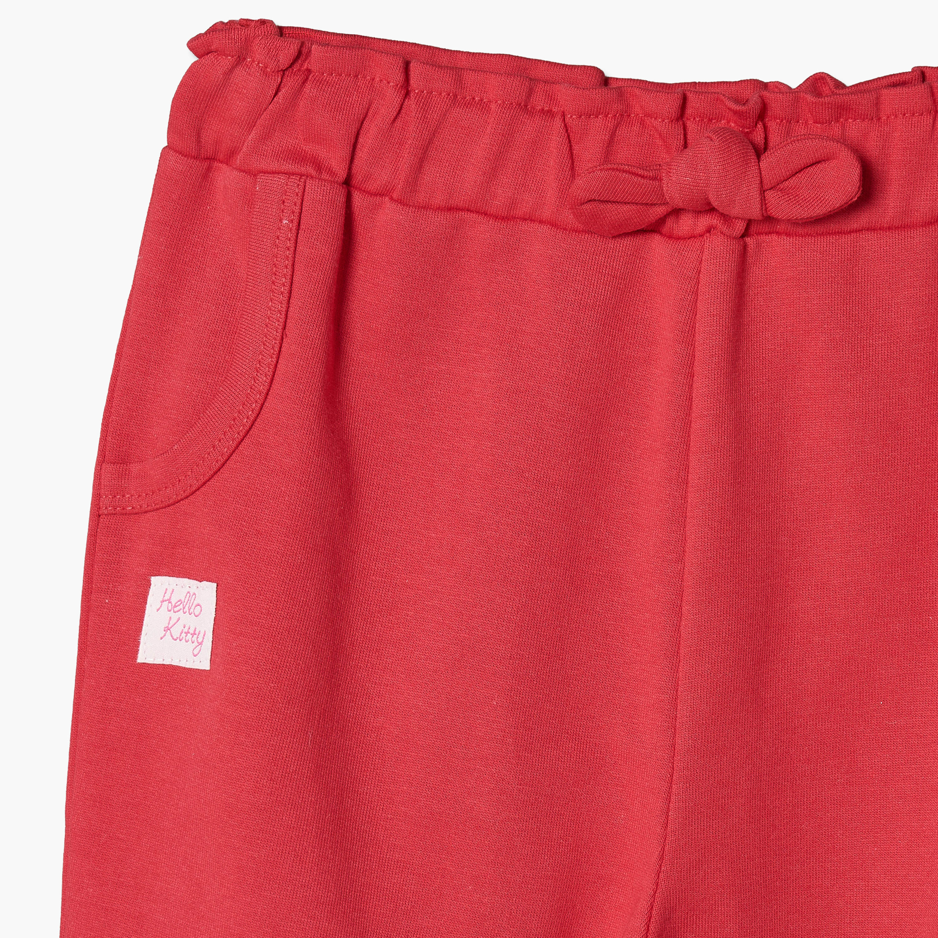بنطلون رياضي بخصر مطاطي وطبعات هالو كيتي من سانريو-baby-girls-clothing-bottoms-joggersandtrackpants-image-3