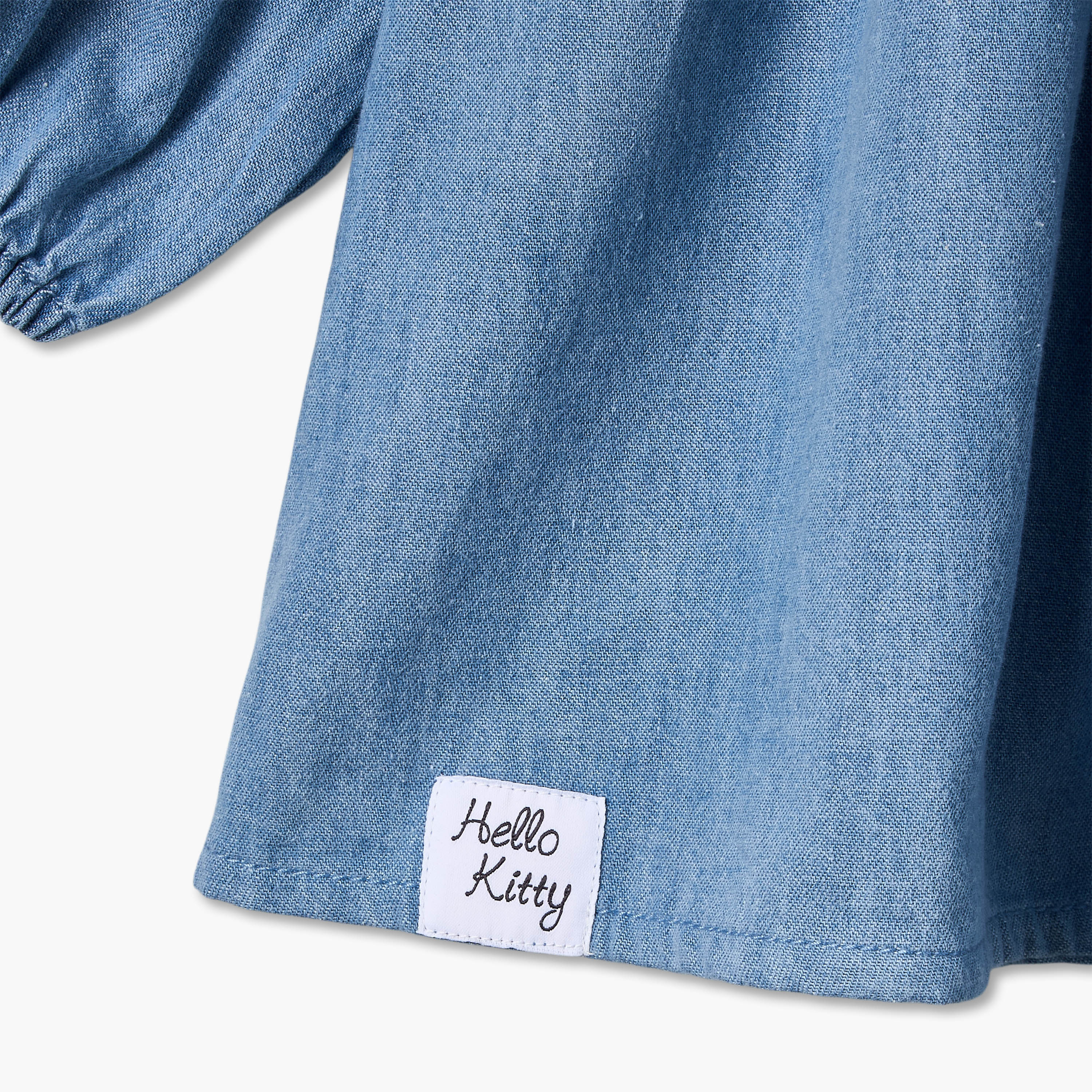 فستان إيه لاين طول الركبة بياقة بيتر بان وأكمام طويلة وطبعات من سانريو-baby-girls-clothing-dressesandjumpsuits-image-7