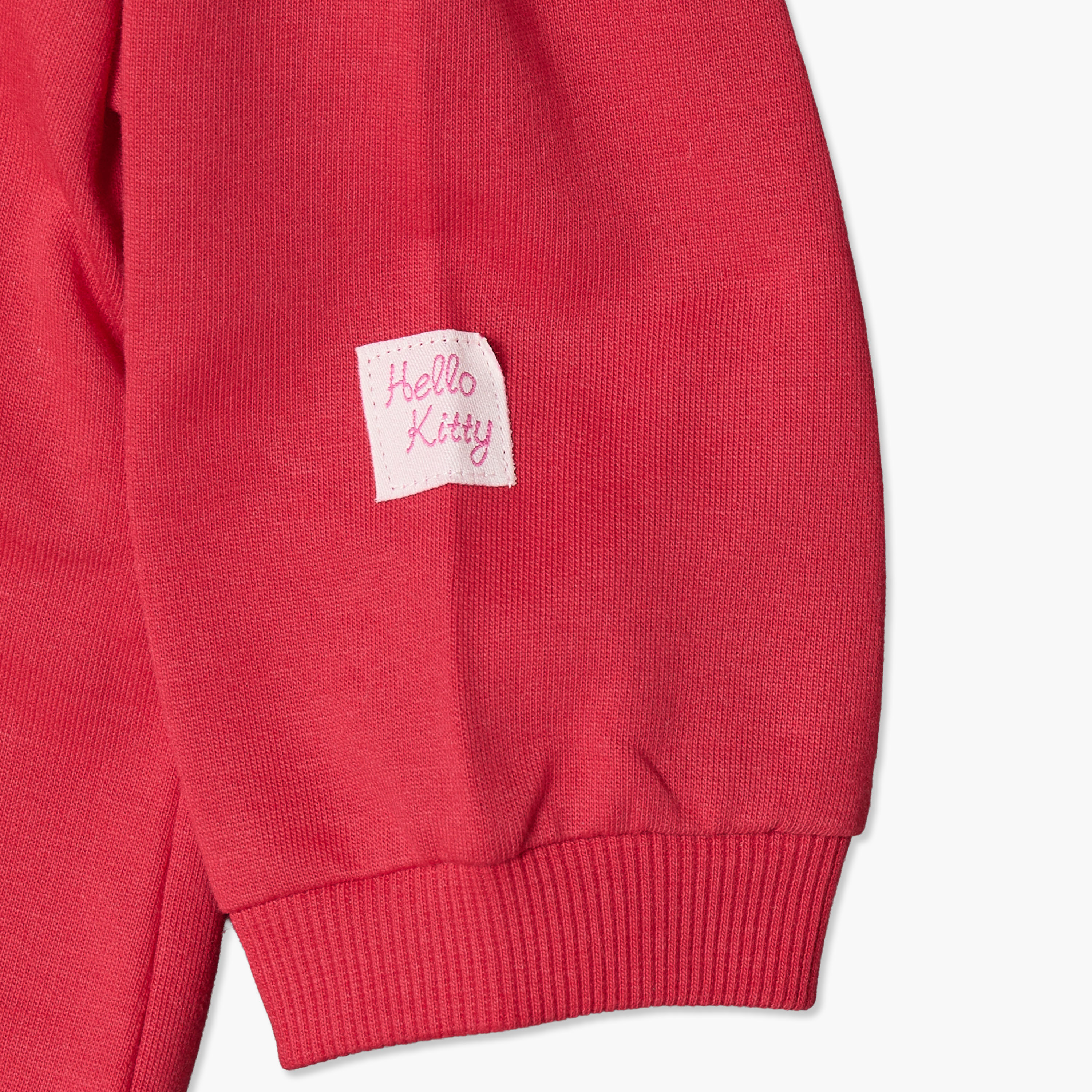 Sanrio Hello Kitty Print Sweatshirt with Long Sleeves-baby-girls-clothing-winterwear-sweatshirts-image-5