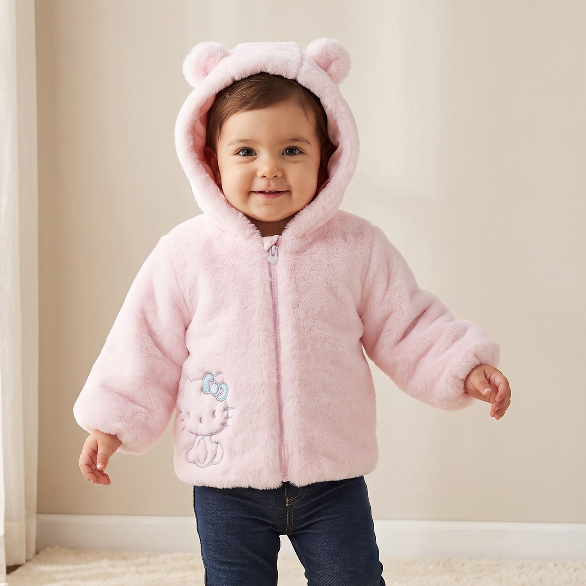 سويت شيرت بأكمام طويلة وتطريز هالو كيتي من سانريو-baby-girls-clothing-winterwear-sweatshirts-image-1