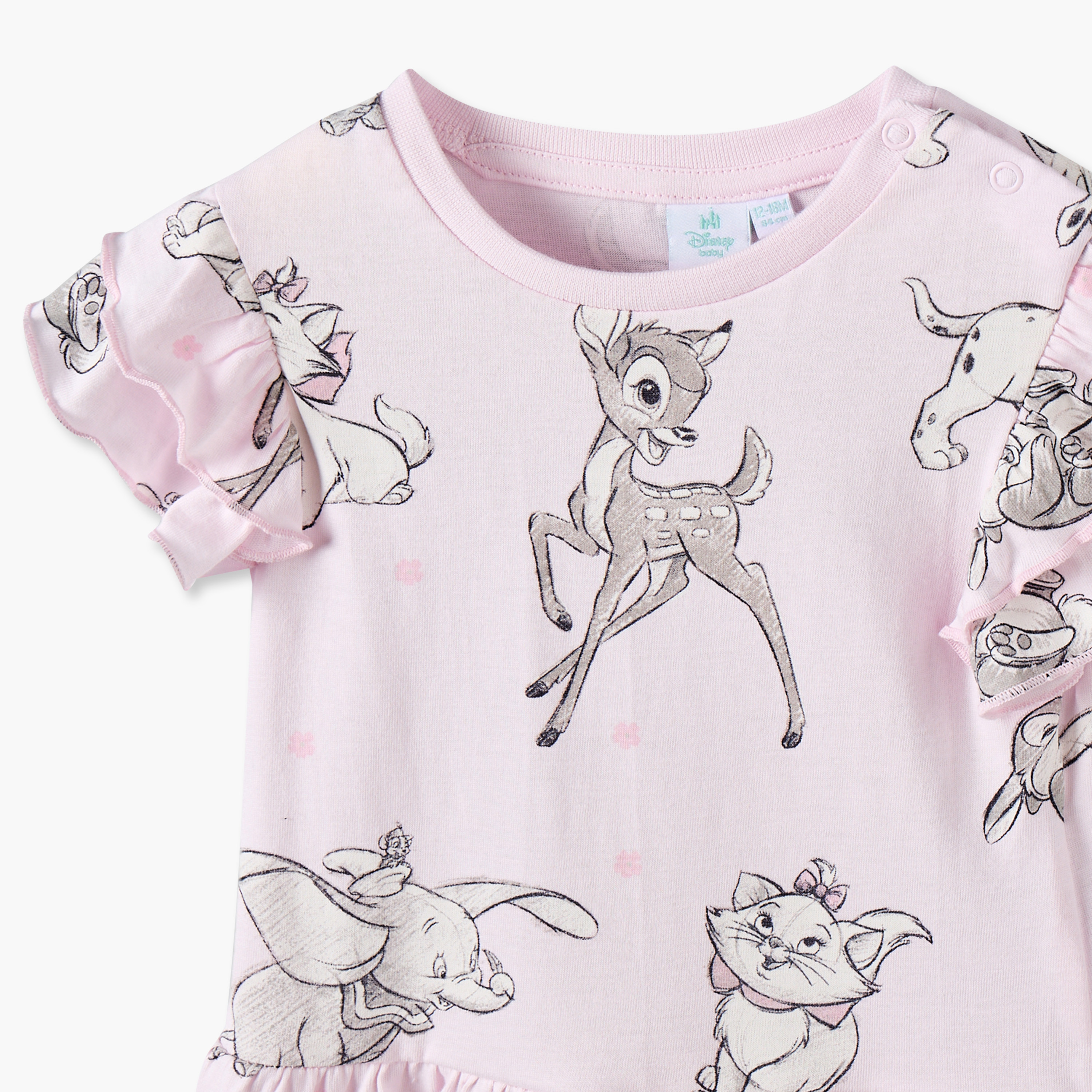 Pack of 2 Disney Crew Neck Sleeveless T-shirt with Marie Print-baby-girls-clothing-tshirts-image-6