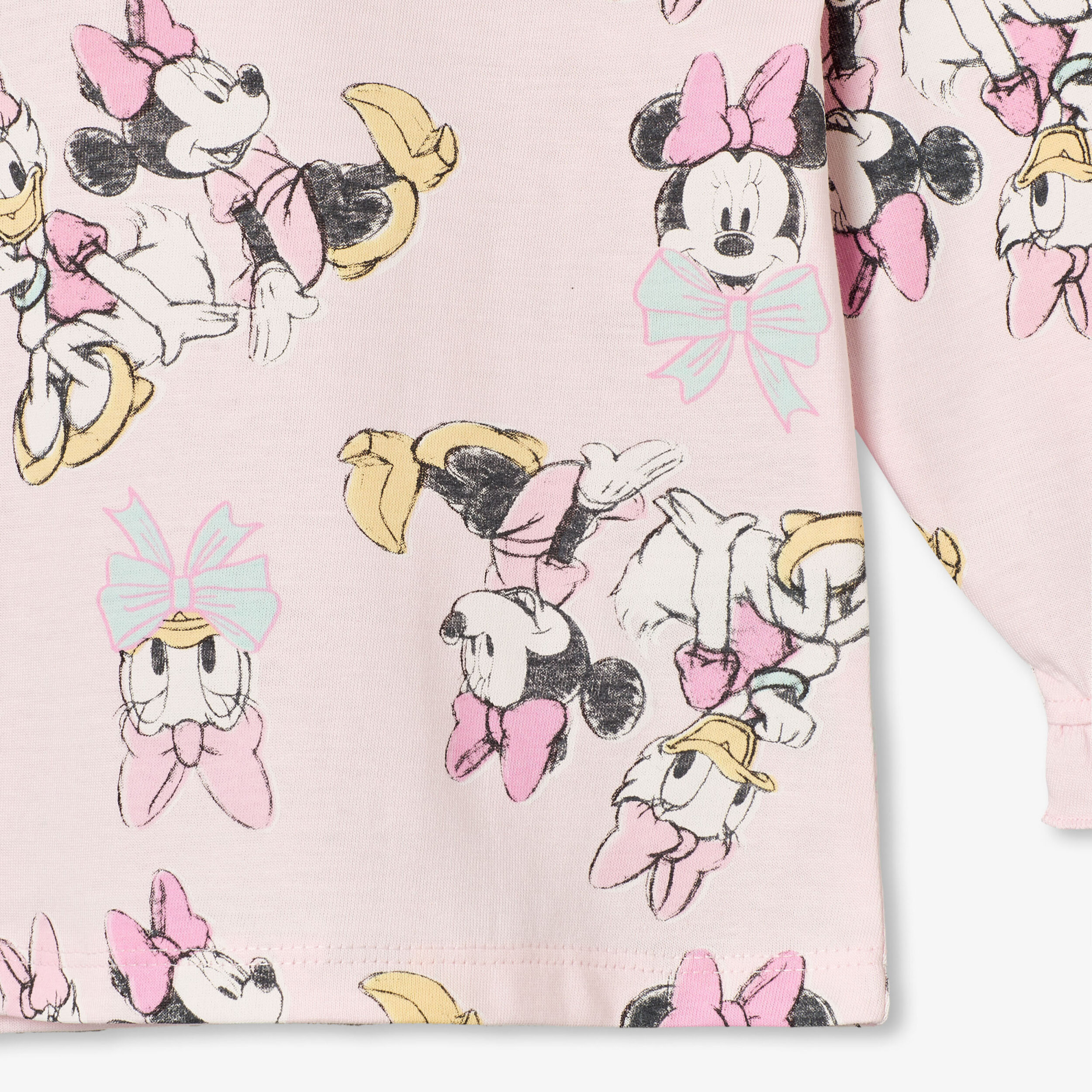 طقم تيشيرتات بياقة مستديرة وأكمام طويلة بطبعة ميني ماوس وديزي من ديزني - قطعتين-baby-girls-clothing-tshirts-image-7