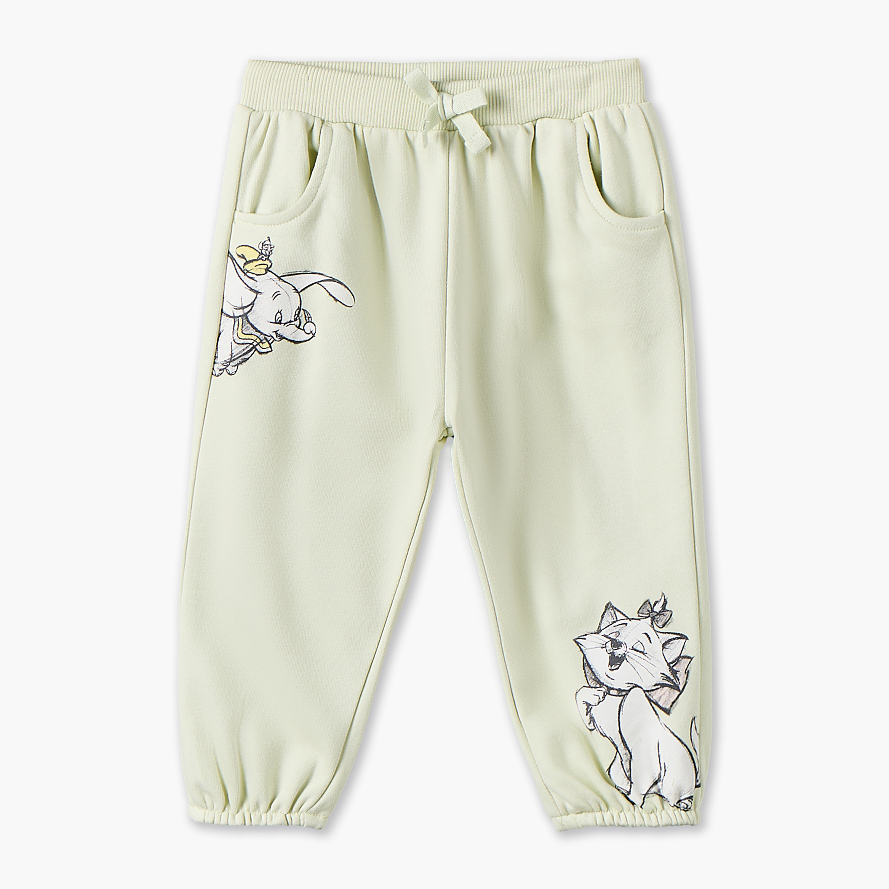بنطلون رياضي بخصر مطاطي بطبعات شخصيات كرتونية من ديزني  - عبوة من قطعتين-baby-girls-clothing-bottoms-joggersandtrackpants-image-4