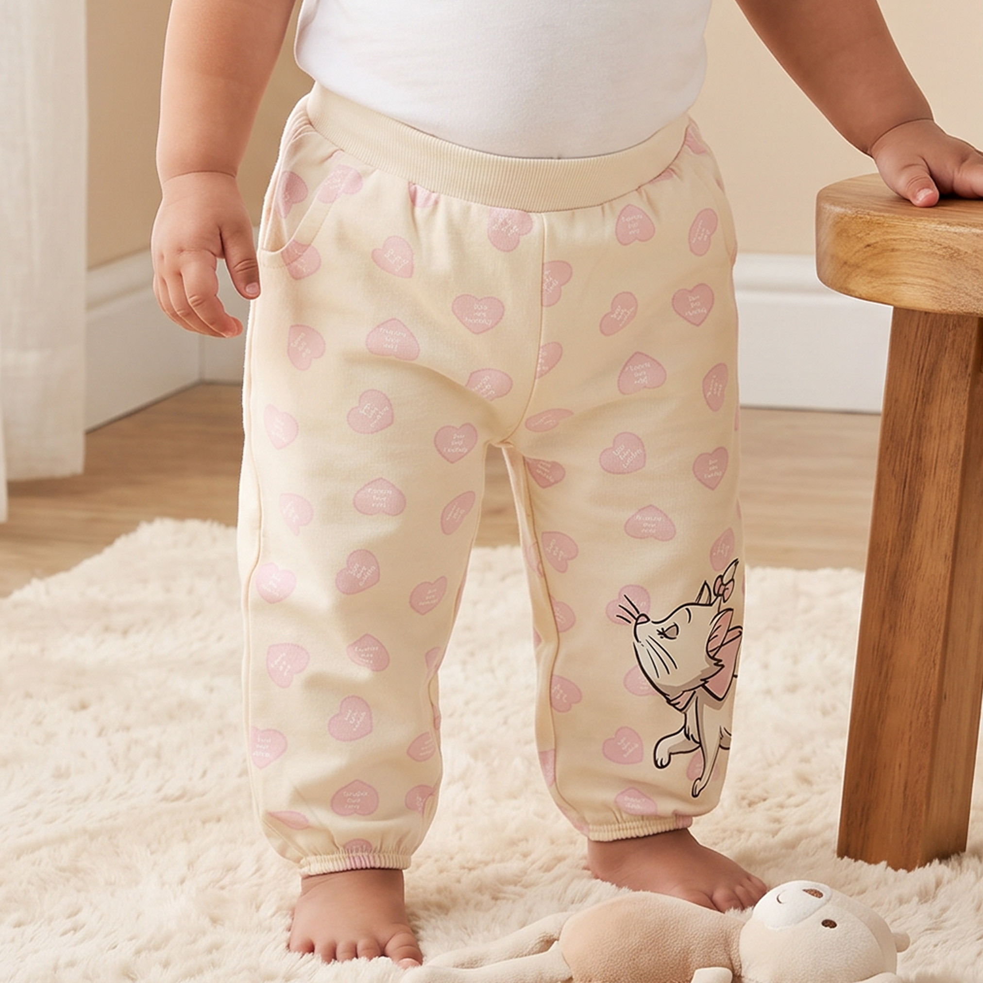 Disney Joggers with Marie Print-baby-girls-clothing-bottoms-joggersandtrackpants-image-1