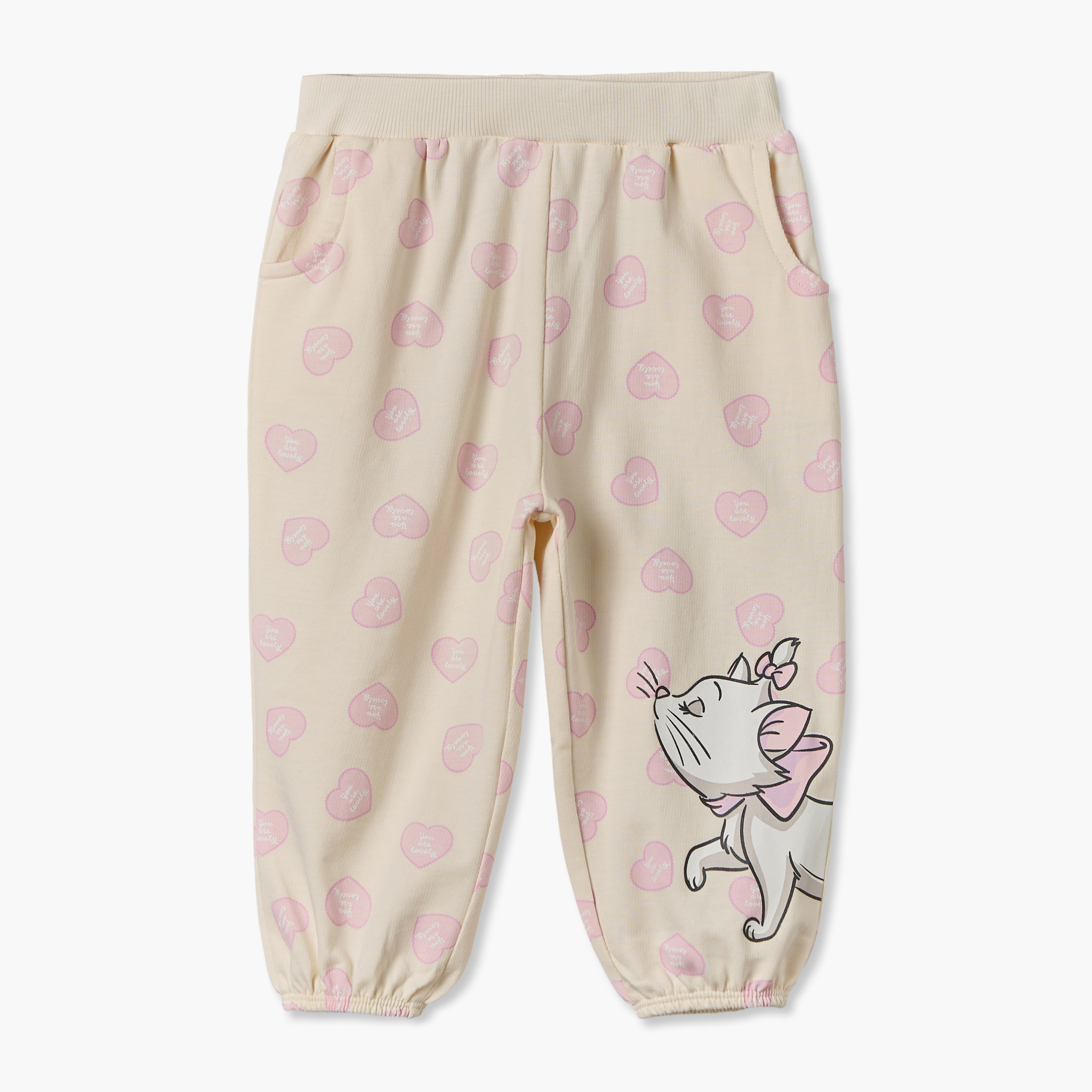 Disney Joggers with Marie Print-baby-girls-clothing-bottoms-joggersandtrackpants-image-2