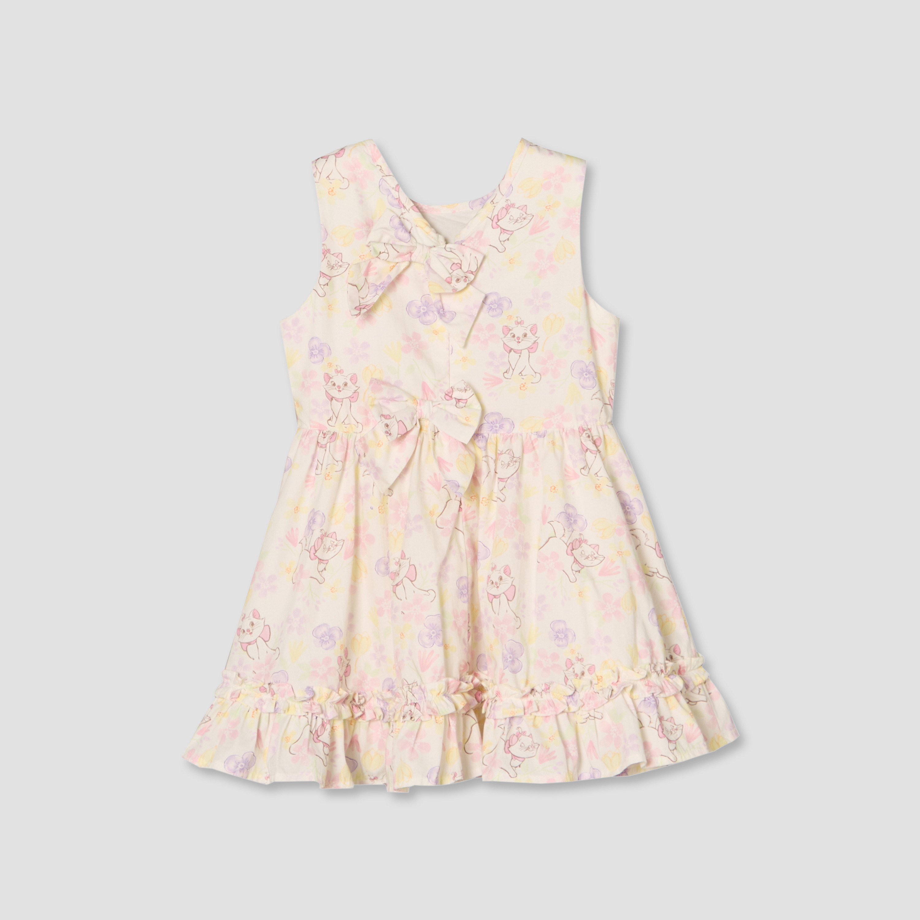 فستان قصير بدون أكمام بياقة دائرية وطول الركبة مع رباط رأس من ديزني-baby-girls-clothing-dressesandjumpsuits-image-3
